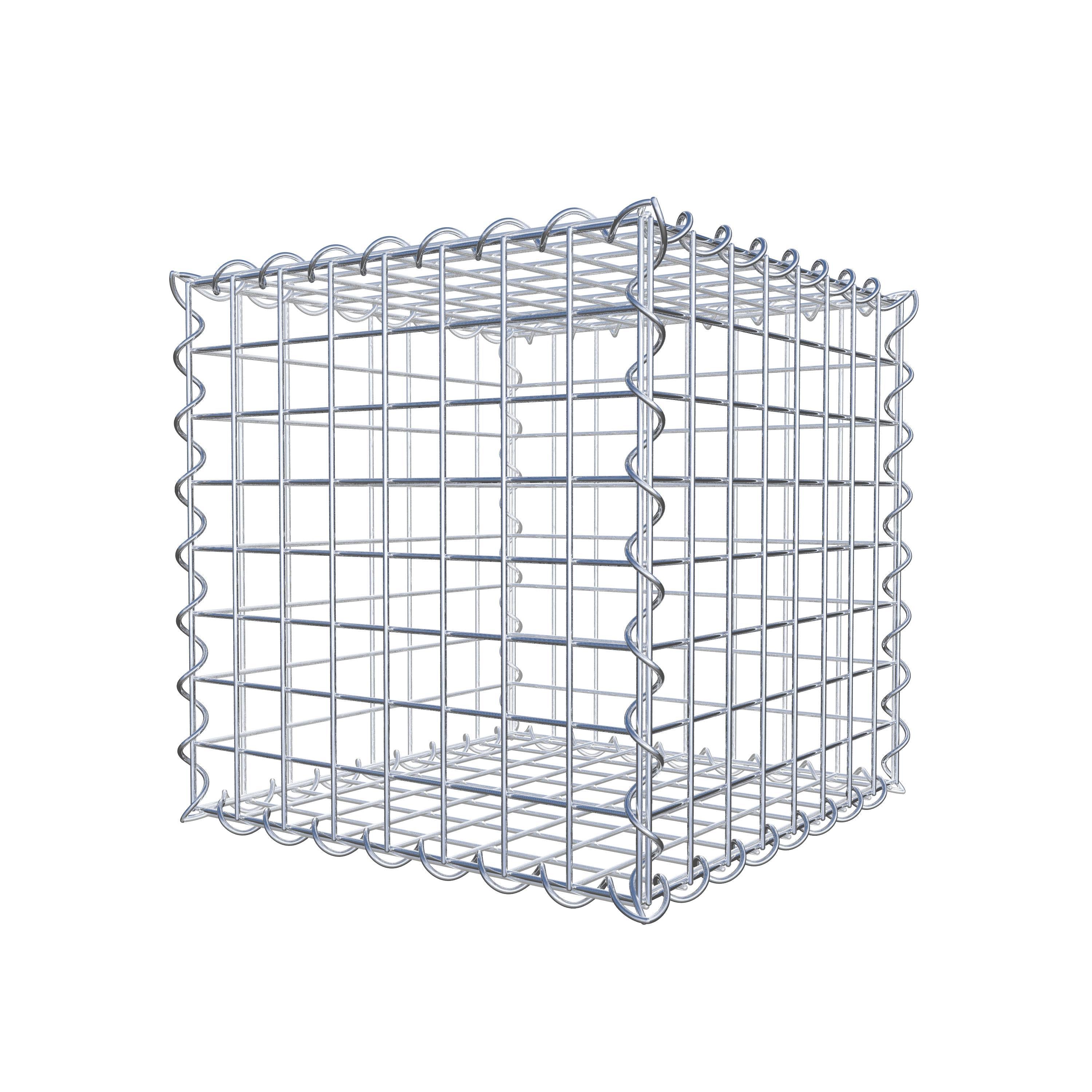 Gabião 40 cm x 40 cm x 40 cm (C x A x P), malhagem 5 cm x 5 cm, espiral