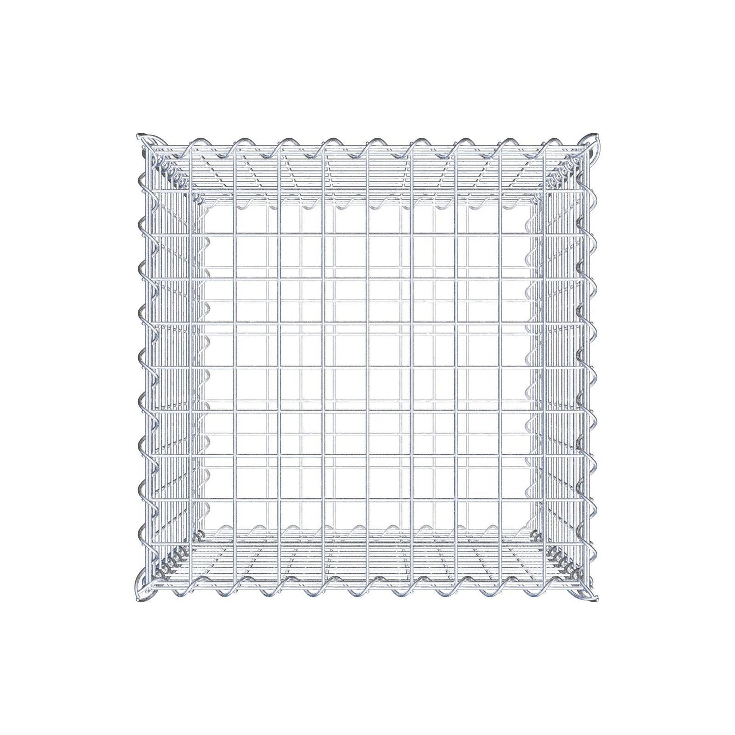 Gabião 50 cm x 50 cm x 50 cm (C x A x P), malhagem 5 cm x 5 cm, espiral