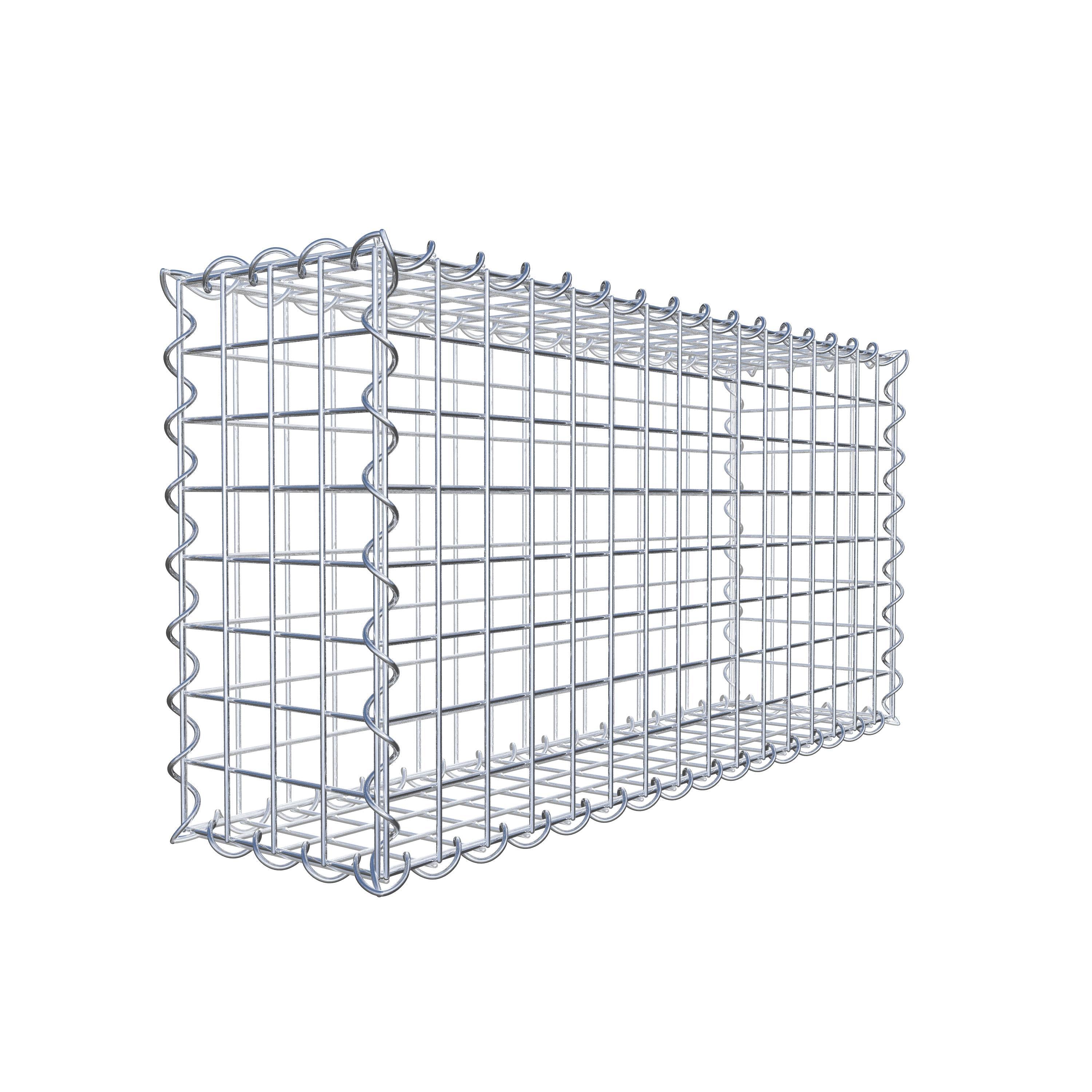 Gabion 80 cm x 40 cm x 20 cm (L x H x D), maskstorlek 5 cm x 5 cm, spiral