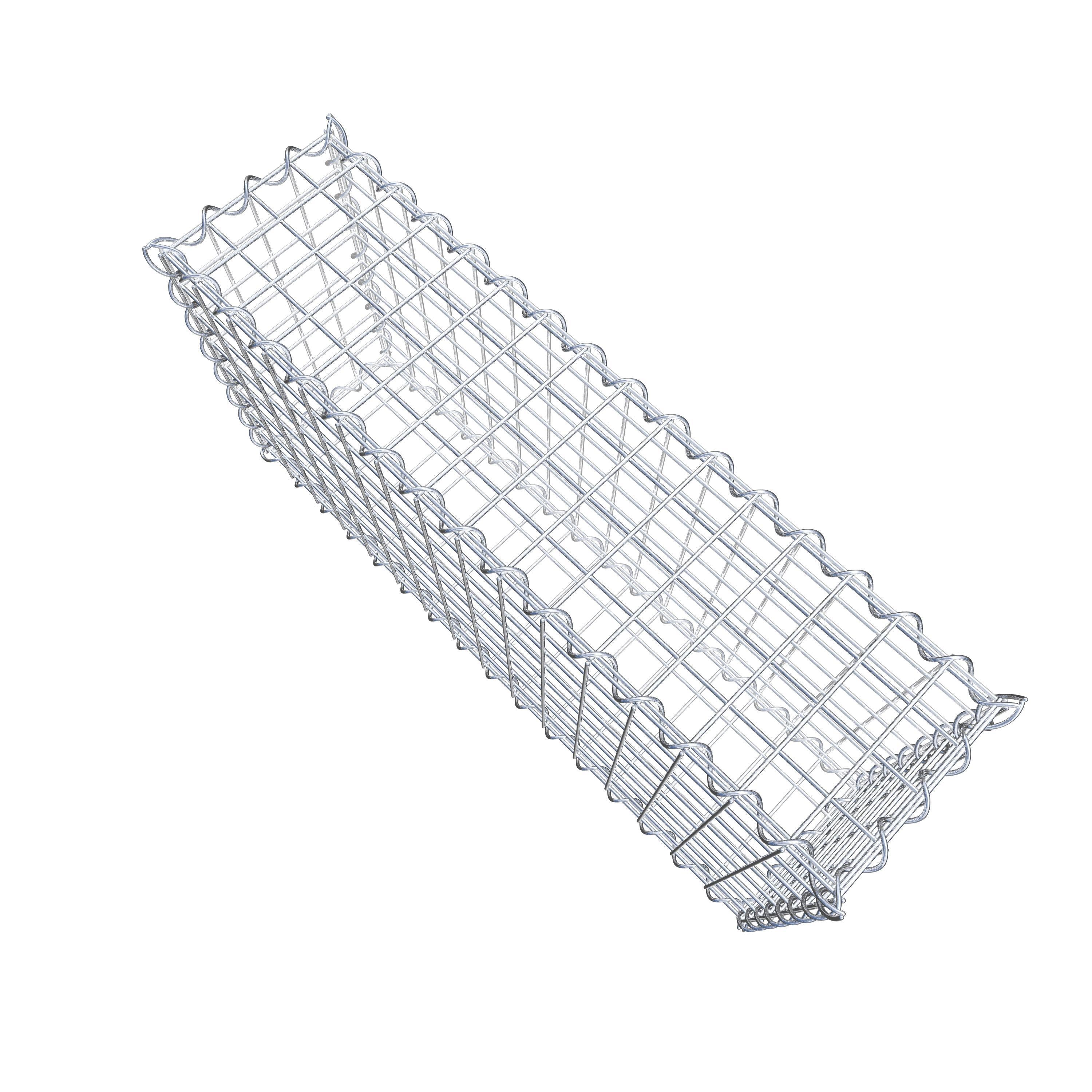 Gabião 80 cm x 40 cm x 20 cm (C x A x P), malhagem 5 cm x 5 cm, espiral