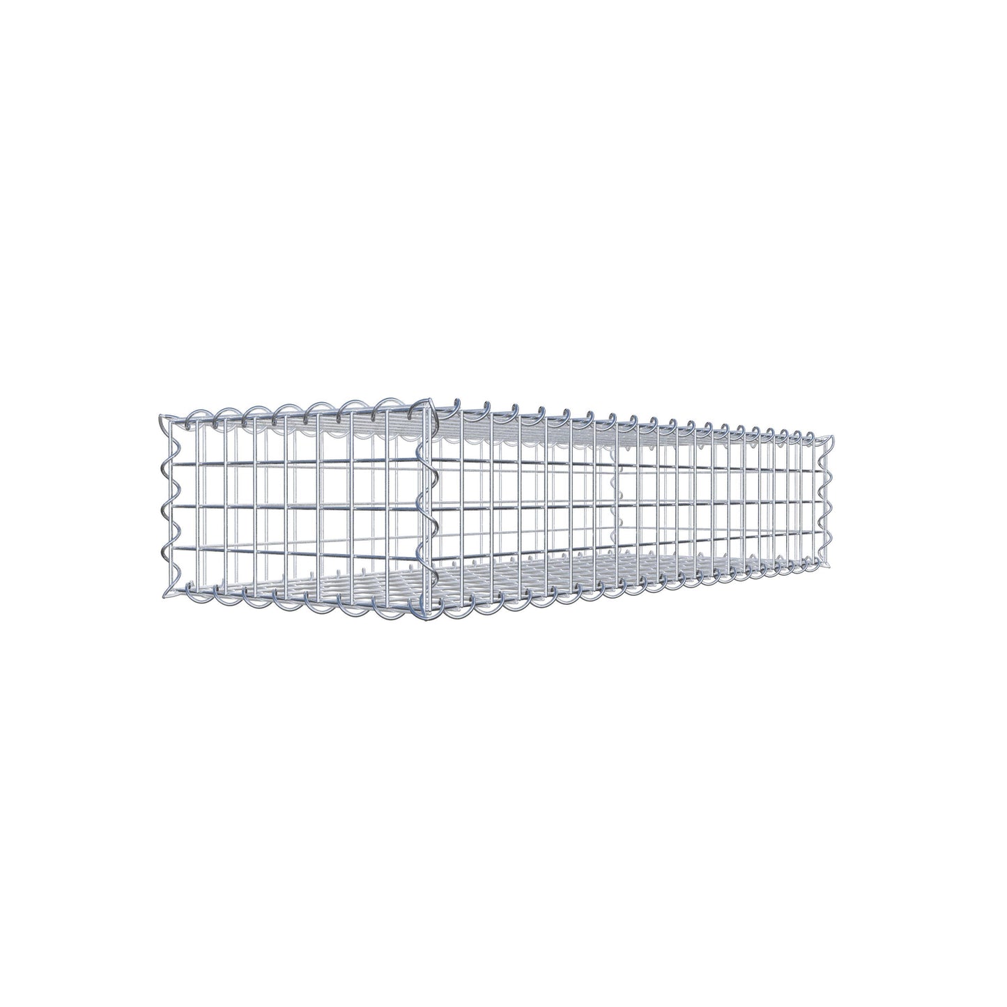 Gabião 100 cm x 20 cm x 40 cm (C x A x P), malhagem 5 cm x 5 cm, espiral