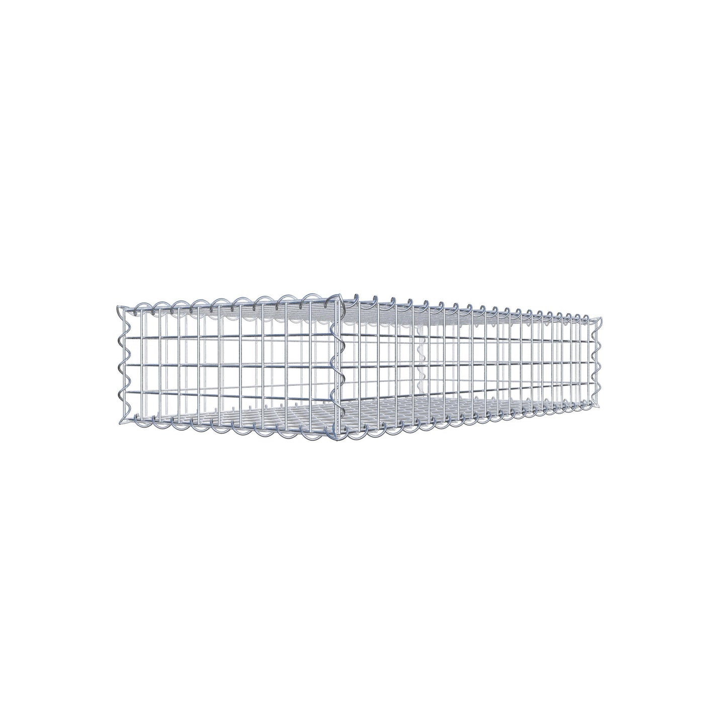 Gabião 100 cm x 20 cm x 50 cm (C x A x P), malhagem 5 cm x 5 cm, espiral