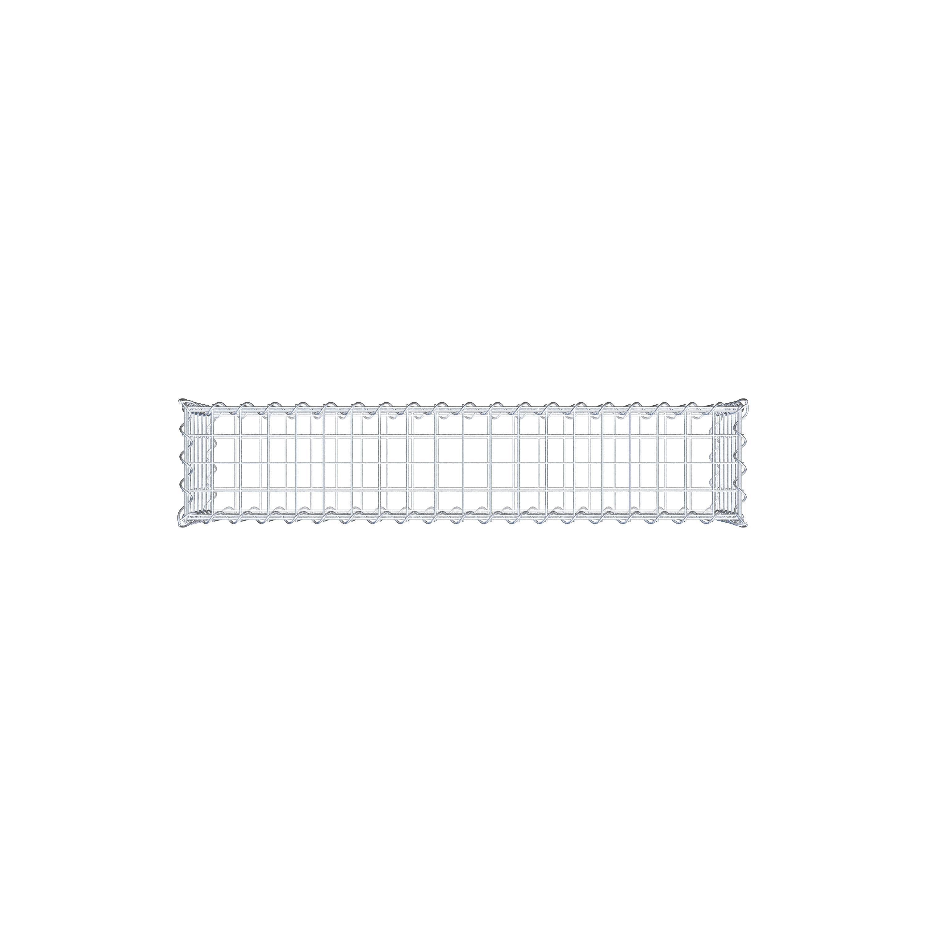 Gabião 100 cm x 30 cm x 20 cm (C x A x P), malhagem 5 cm x 5 cm, espiral