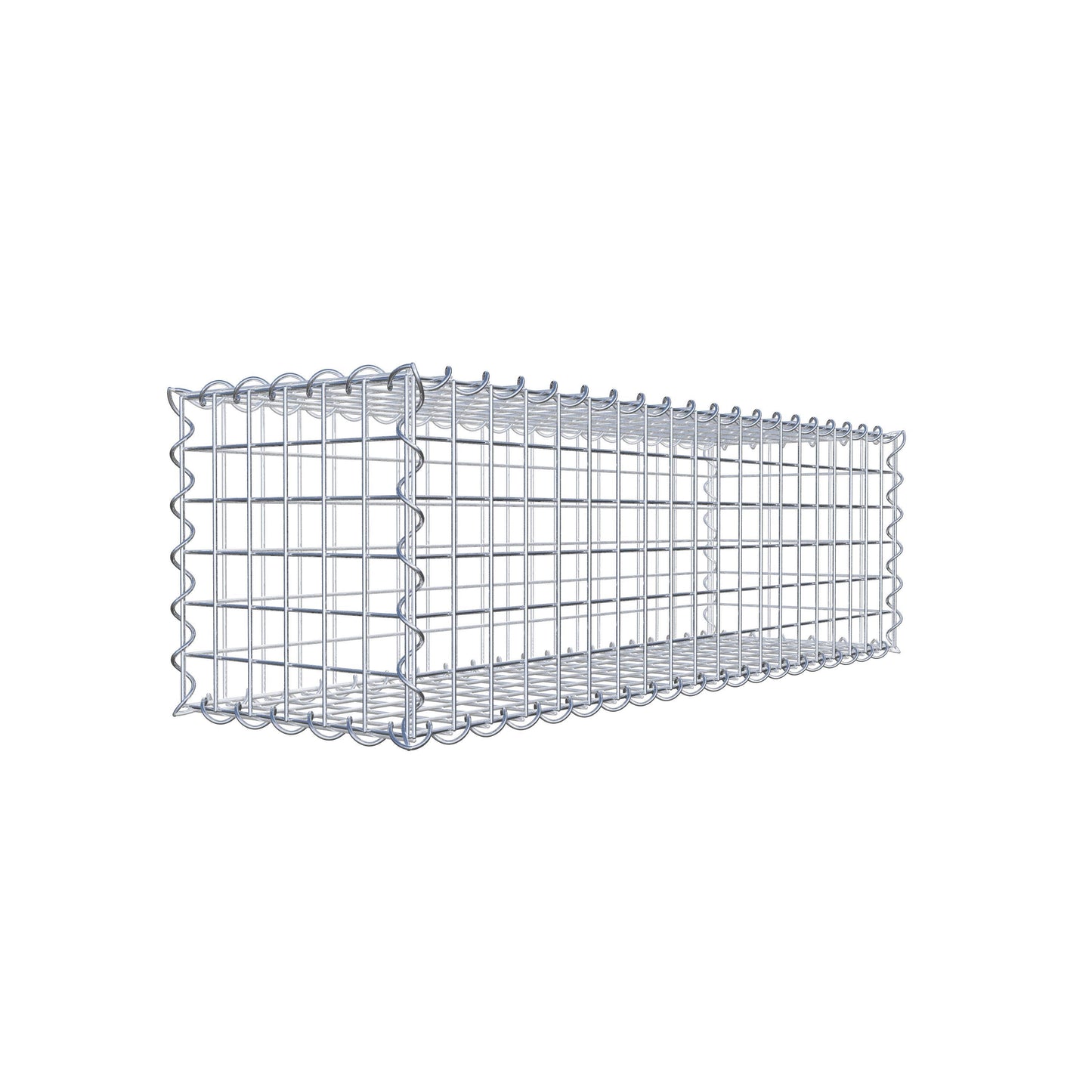 Gabion 100 cm x 30 cm x 30 cm (L x H x D), mesh size 5 cm x 5 cm, spiral