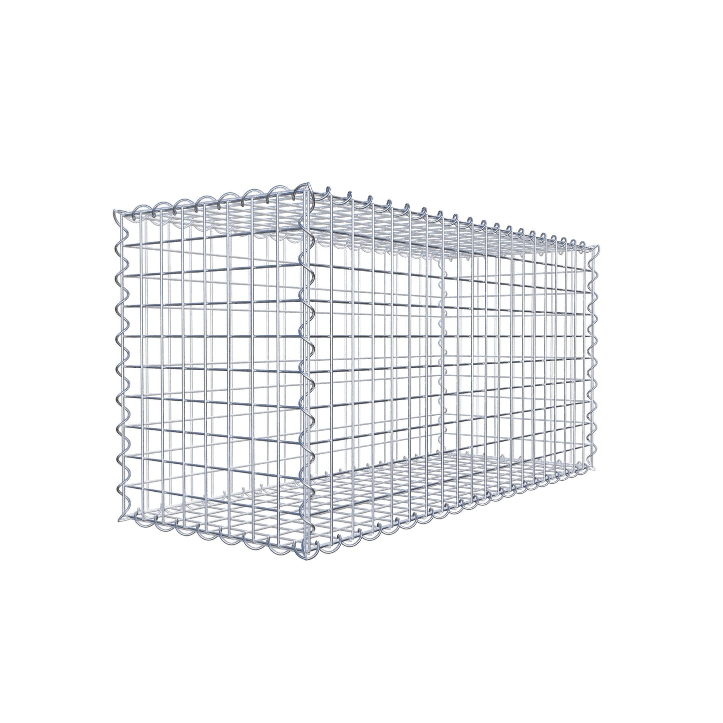 Gabion 100 cm x 50 cm x 40 cm (L x H x D), maskstorlek 5 cm x 5 cm, spiral