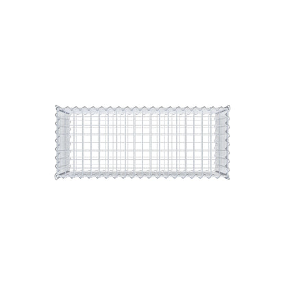 Gabion 100 cm x 50 cm x 40 cm (L x H x D), maskstorlek 5 cm x 5 cm, spiral
