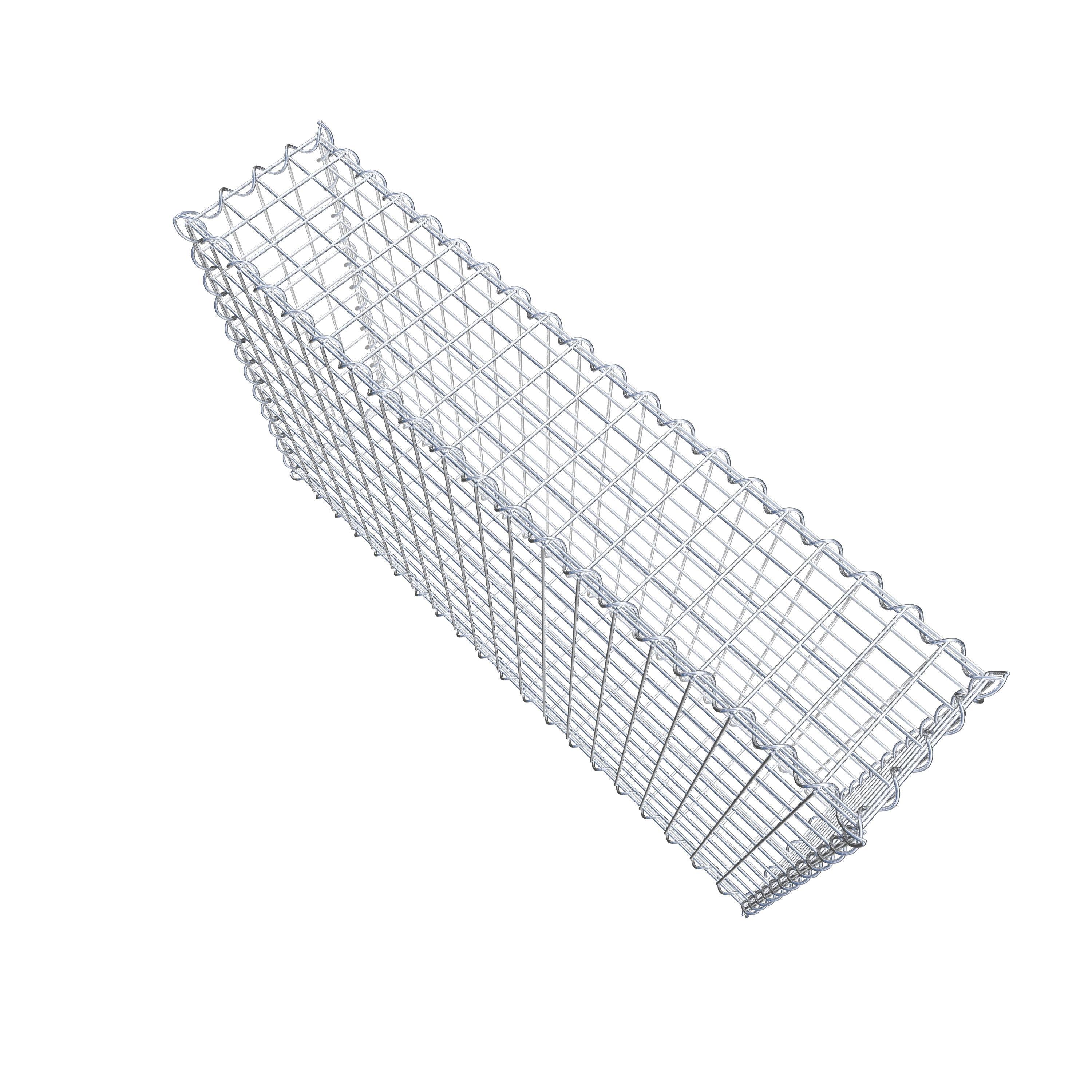 Gabion 100 cm x 60 cm x 20 cm (L x H x D), maskstorlek 5 cm x 5 cm, spiral