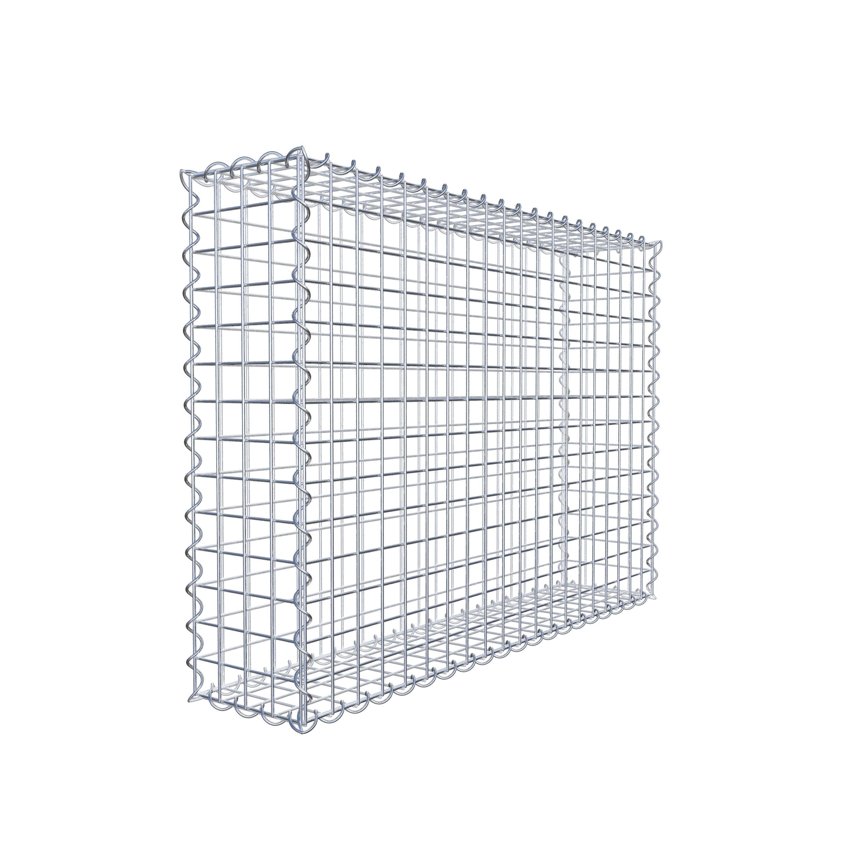 Gabion 100 cm x 70 cm x 20 cm (L x H x D), maskestørrelse 5 cm x 5 cm, spiral