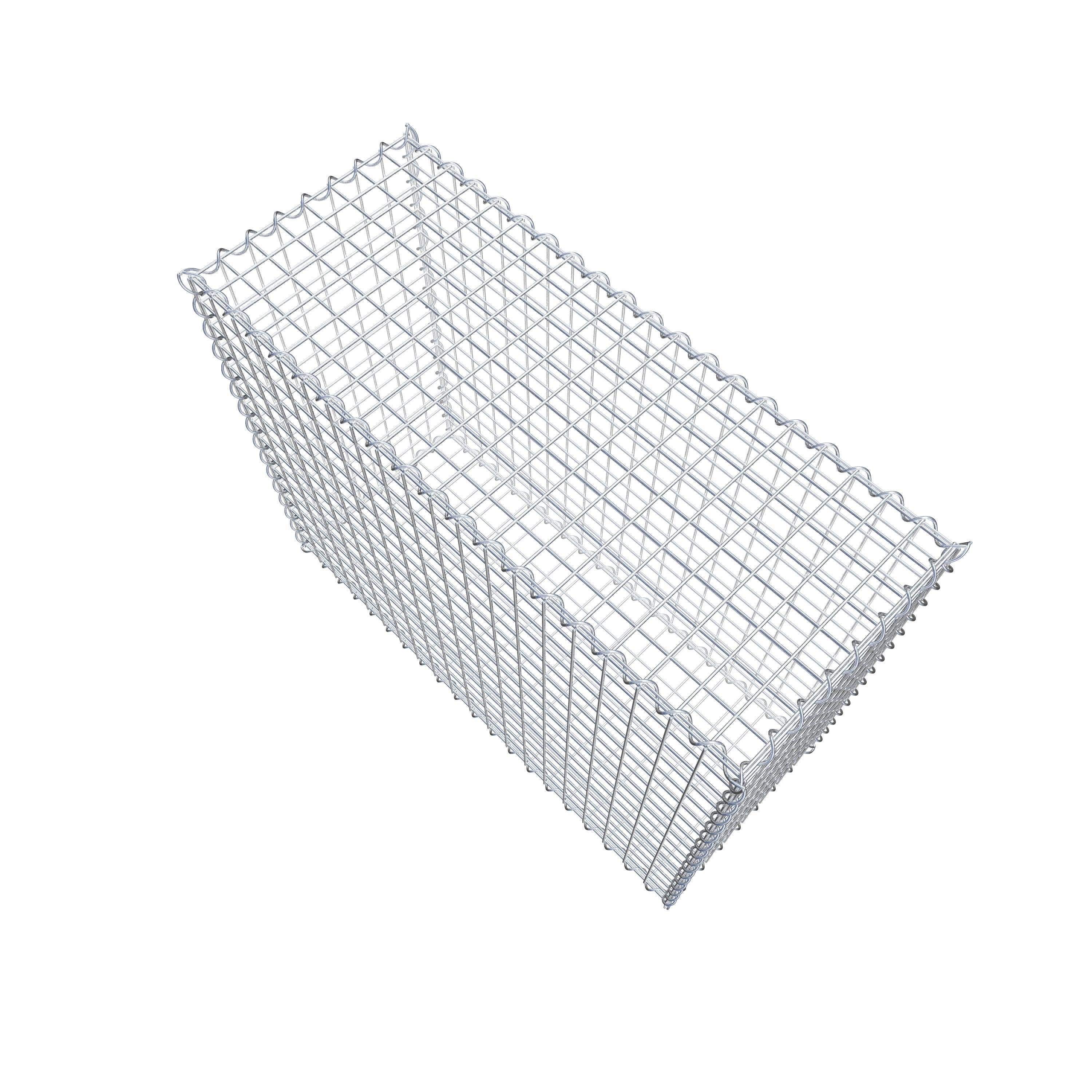 Gabion 100 cm x 80 cm x 40 cm (L x H x D), mesh size 5 cm x 5 cm, spiral