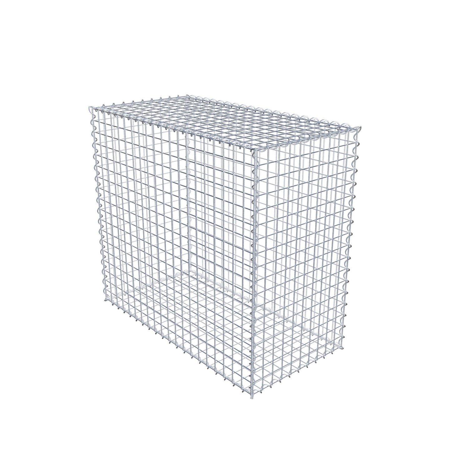 Gabião 100 cm x 90 cm x 50 cm (C x A x P), malhagem 5 cm x 5 cm, espiral