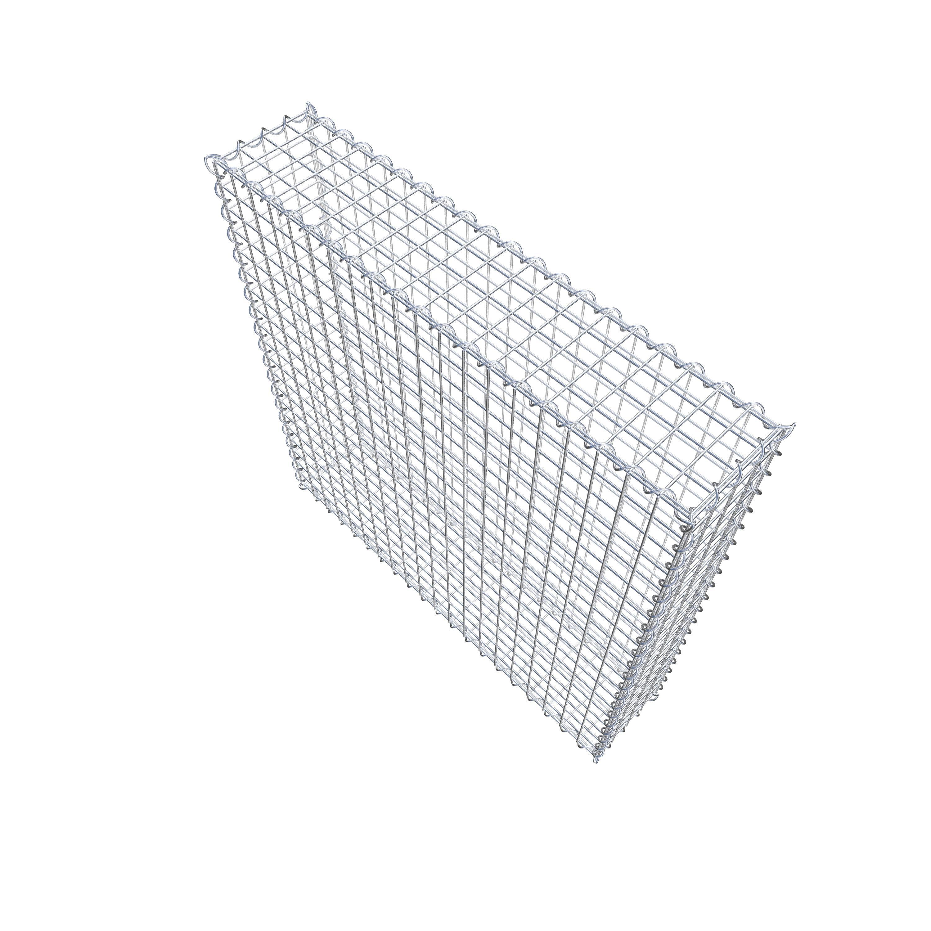 Gabion 100 cm x 100 cm x 20 cm (L x H x D), maskestørrelse 5 cm x 5 cm, spiral