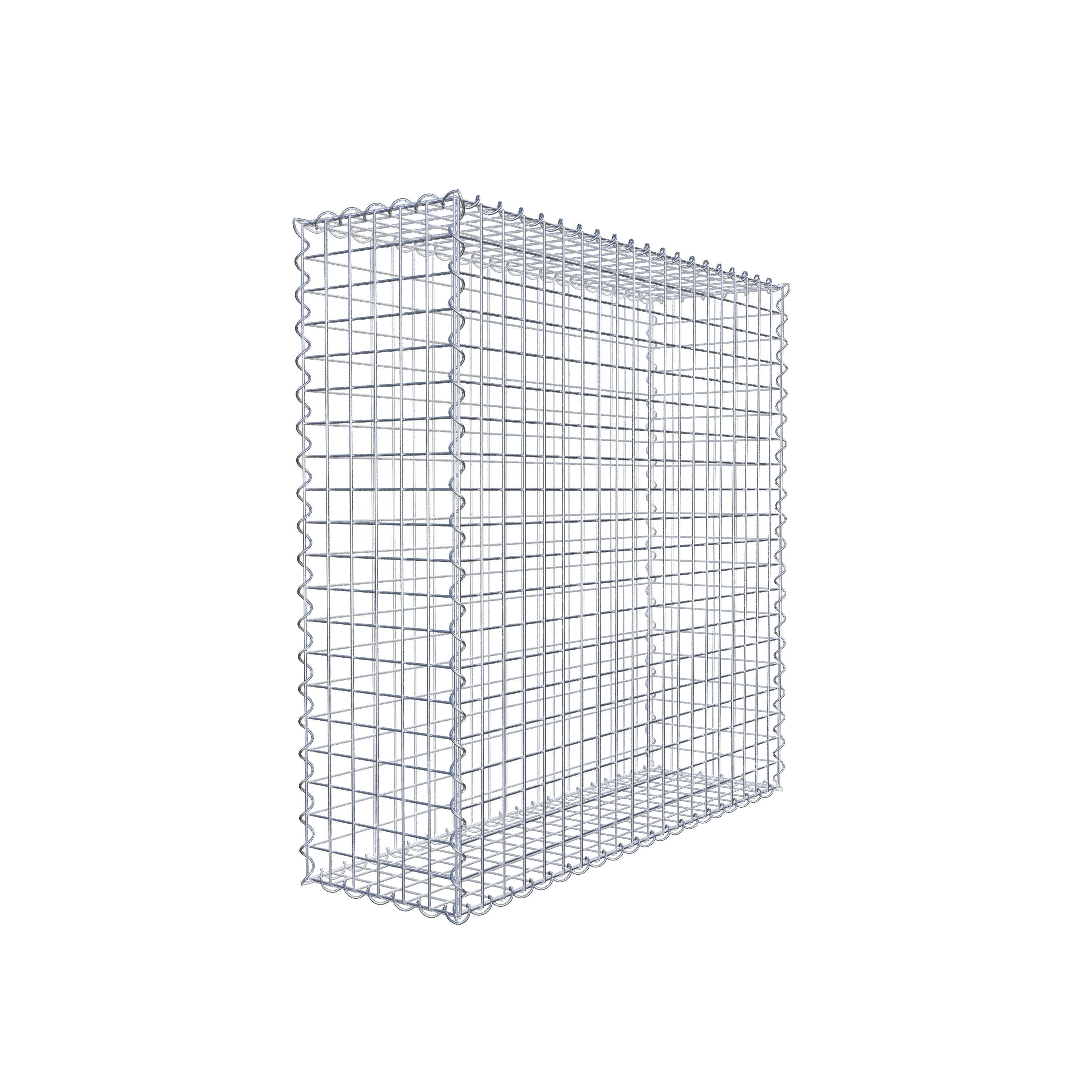 Gabion 100 cm x 100 cm x 30 cm (L x H x D), mesh size 5 cm x 5 cm, spiral