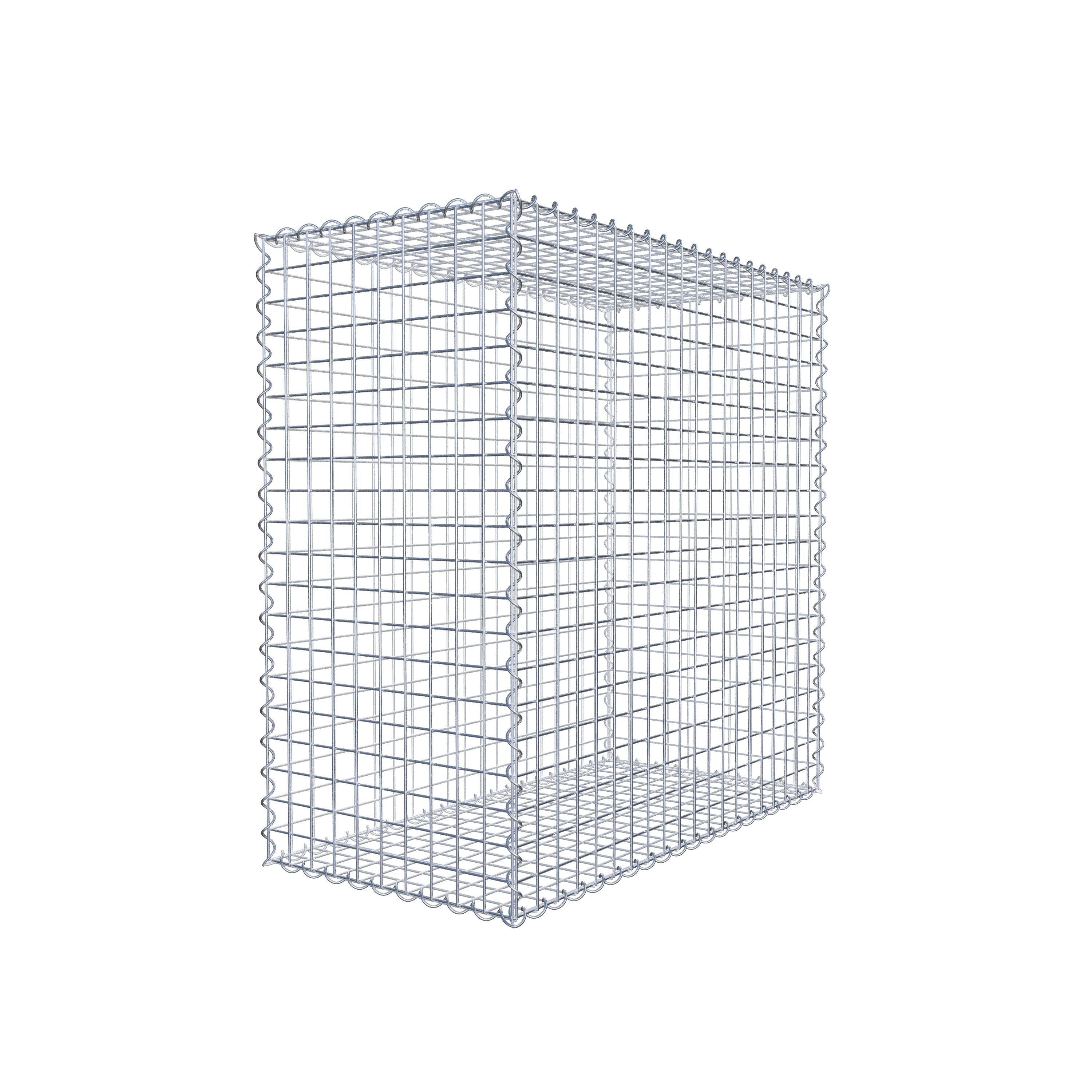 Gabion 100 cm x 100 cm x 50 cm (L x H x D), mesh size 5 cm x 5 cm, spiral