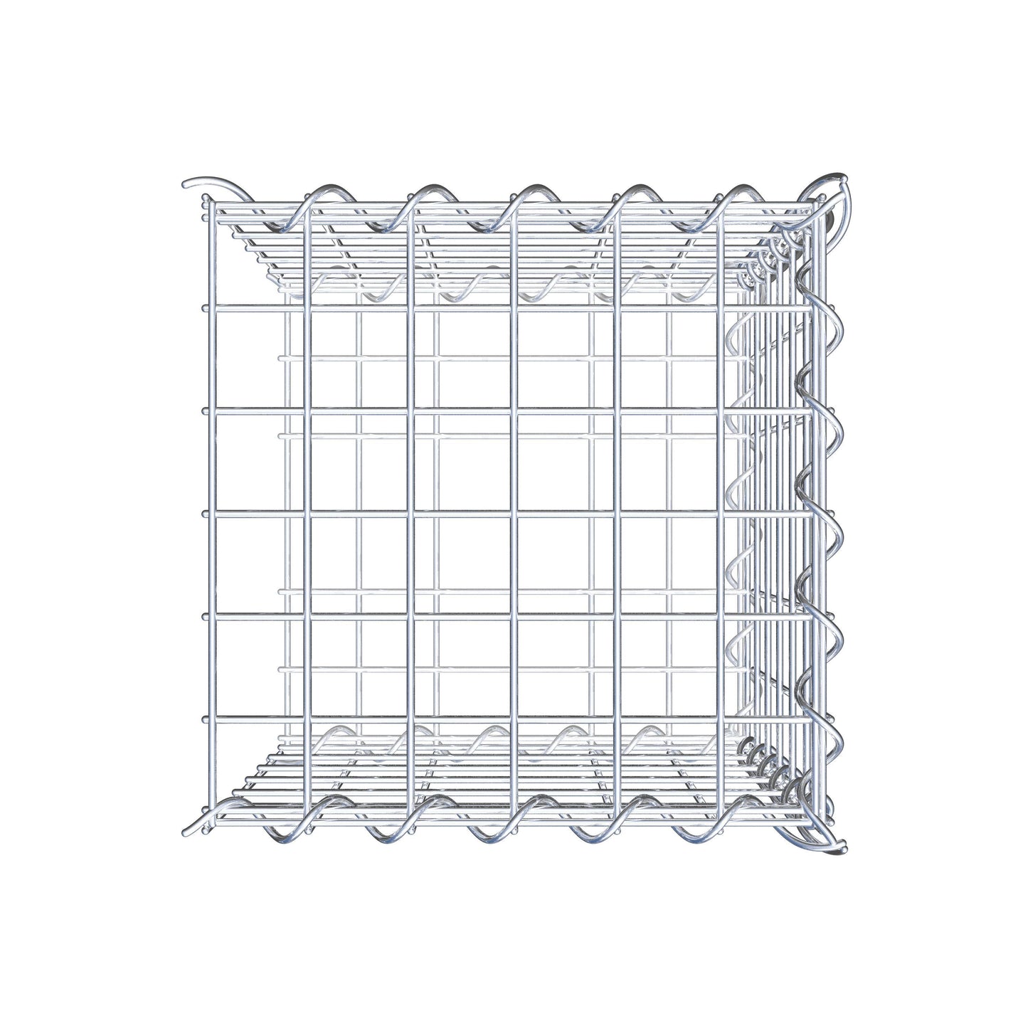 Gabião tipo 2 30 cm x 30 cm x 30 cm (C x A x P), malhagem 5 cm x 5 cm, espiral