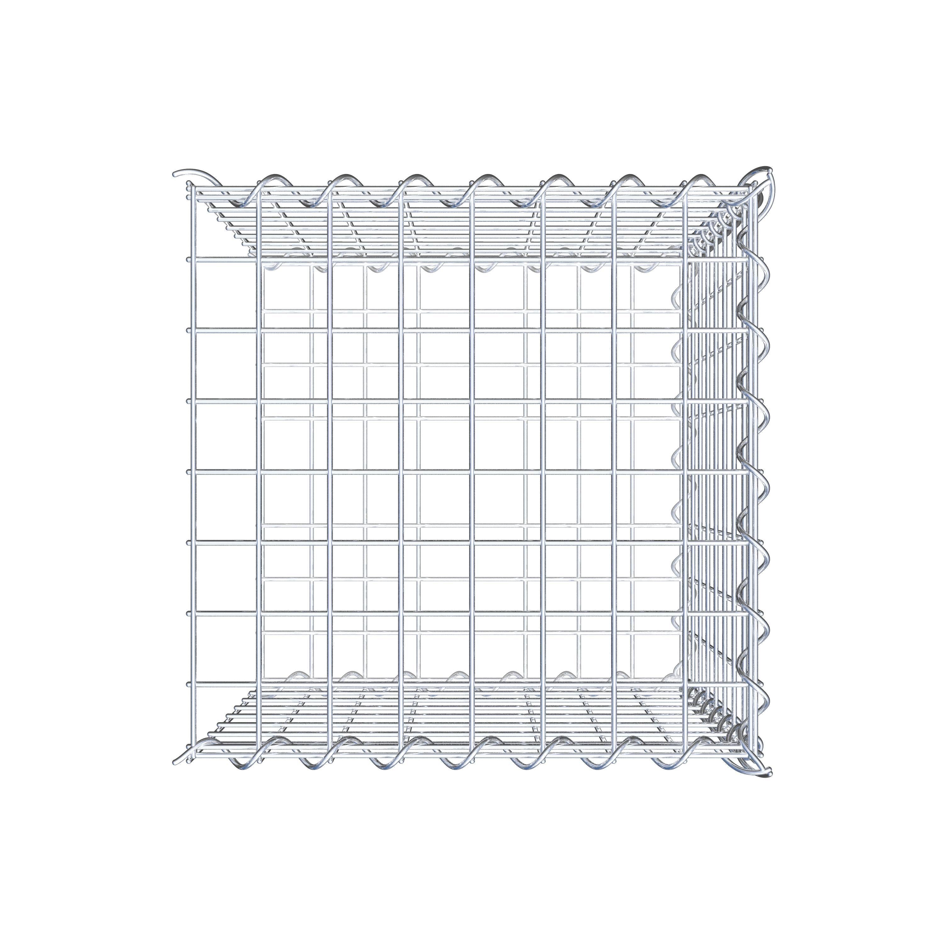 Opvokset gabion type 2 40 cm x 40 cm x 40 cm (L x H x D), maskestørrelse 5 cm x 5 cm, spiral