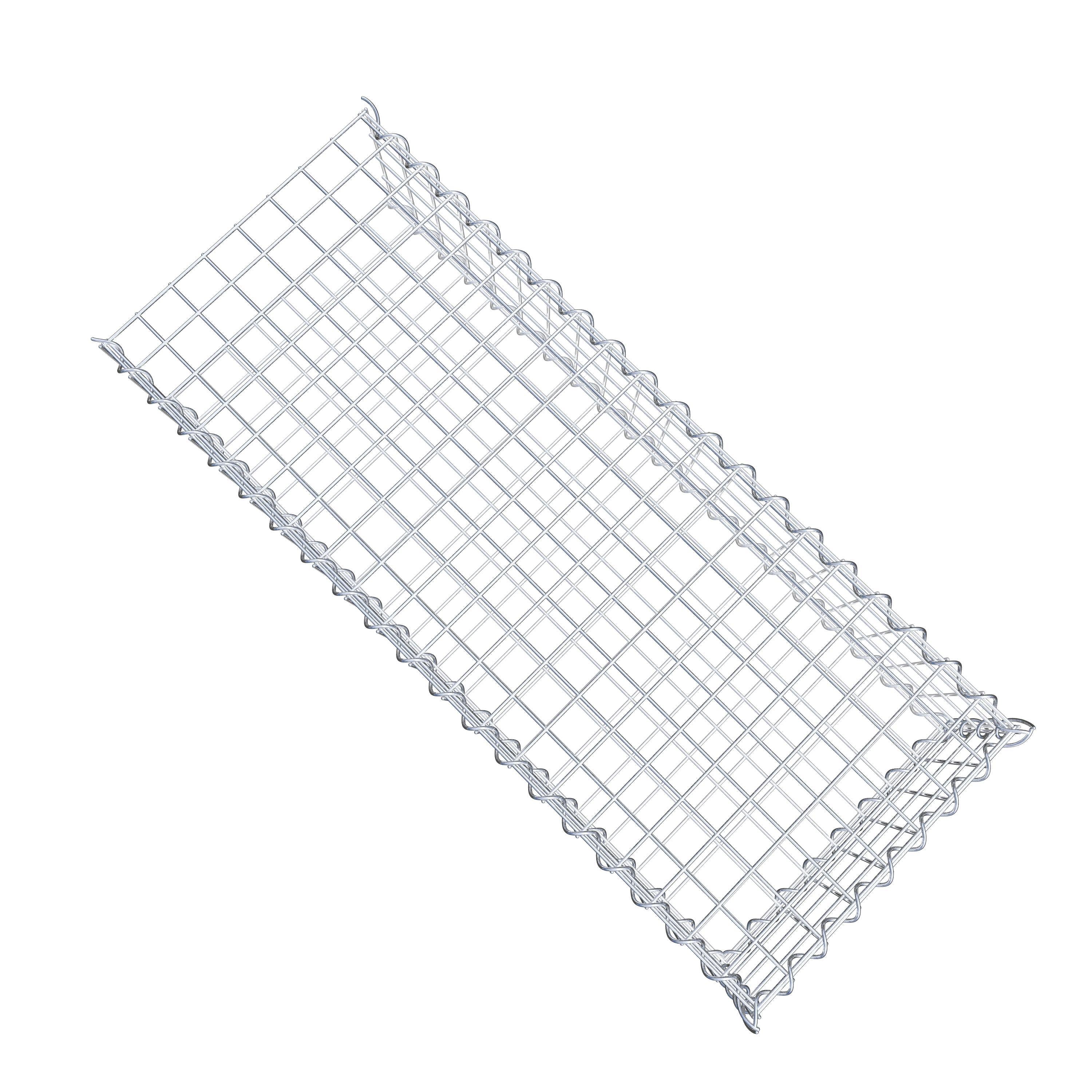 Opvokset gabion type 2 100 cm x 20 cm x 40 cm (L x H x D), maskestørrelse 5 cm x 5 cm, spiral