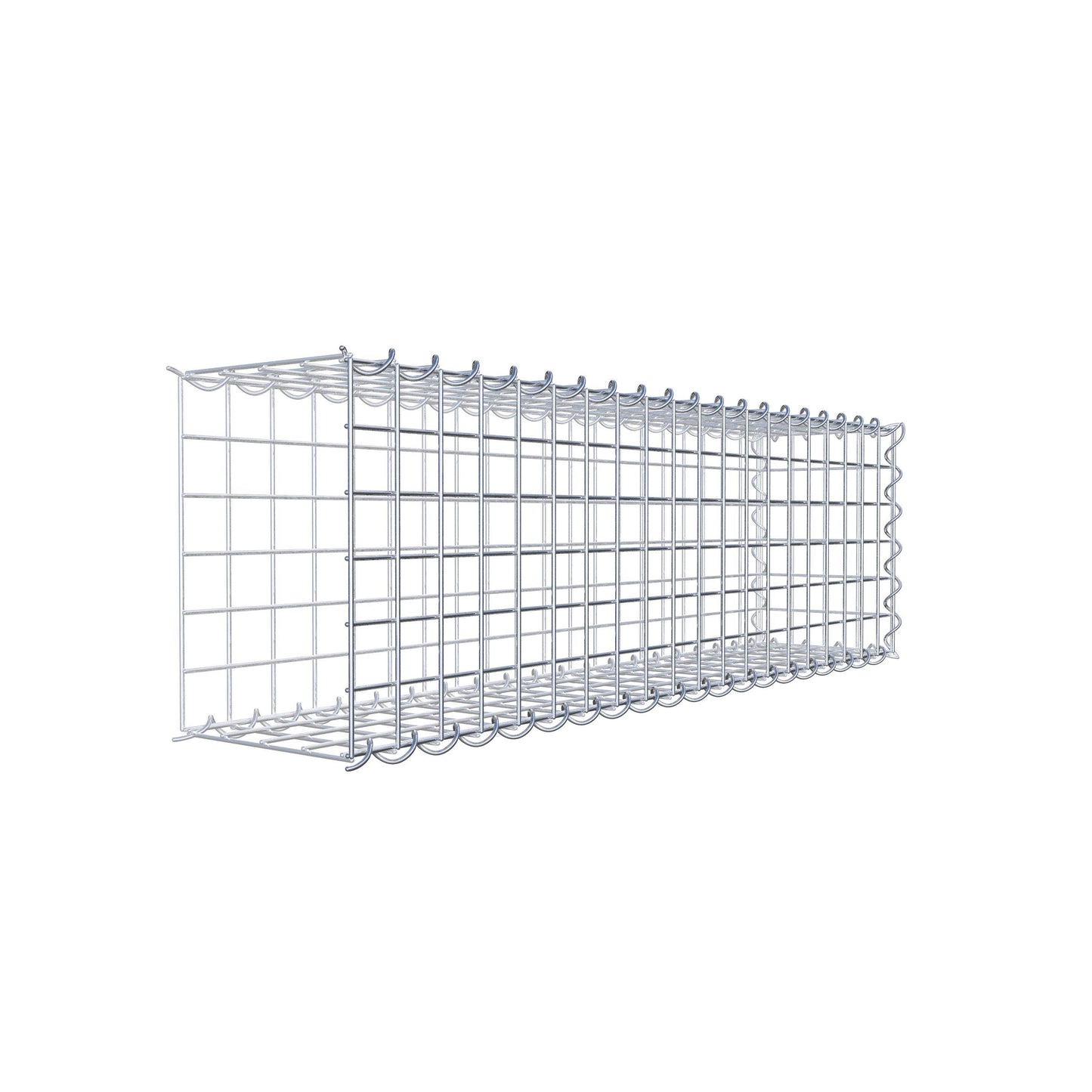 Gabion rapporté type 2 100 cm x 30 cm x 20 cm (L x H x P), mailles 5 cm x 5 cm, spirale