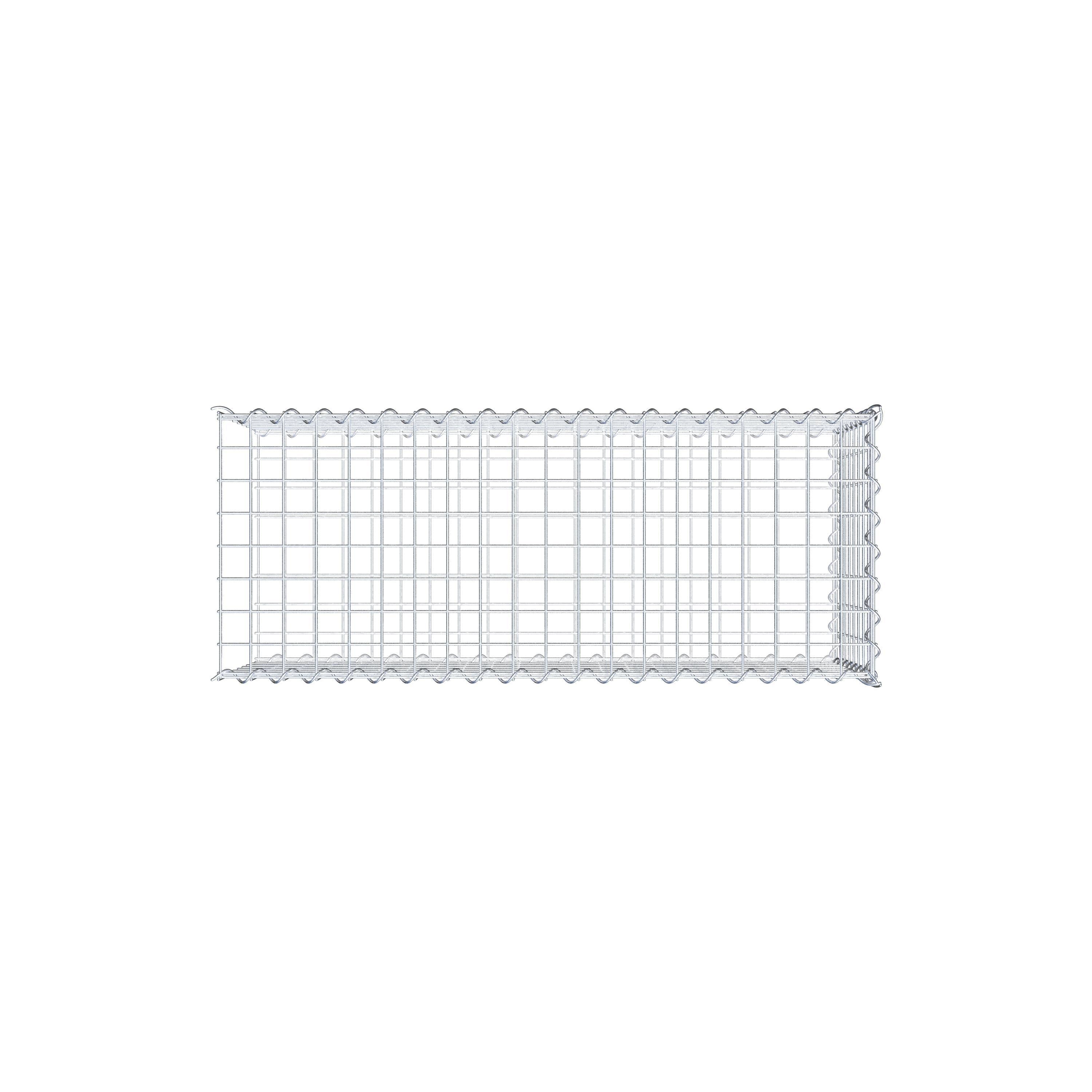 Anbaugabione Typ 2 100 cm x 40 cm x 40 cm (L x H x T), Maschenweite 5 cm x 5 cm, Spirale