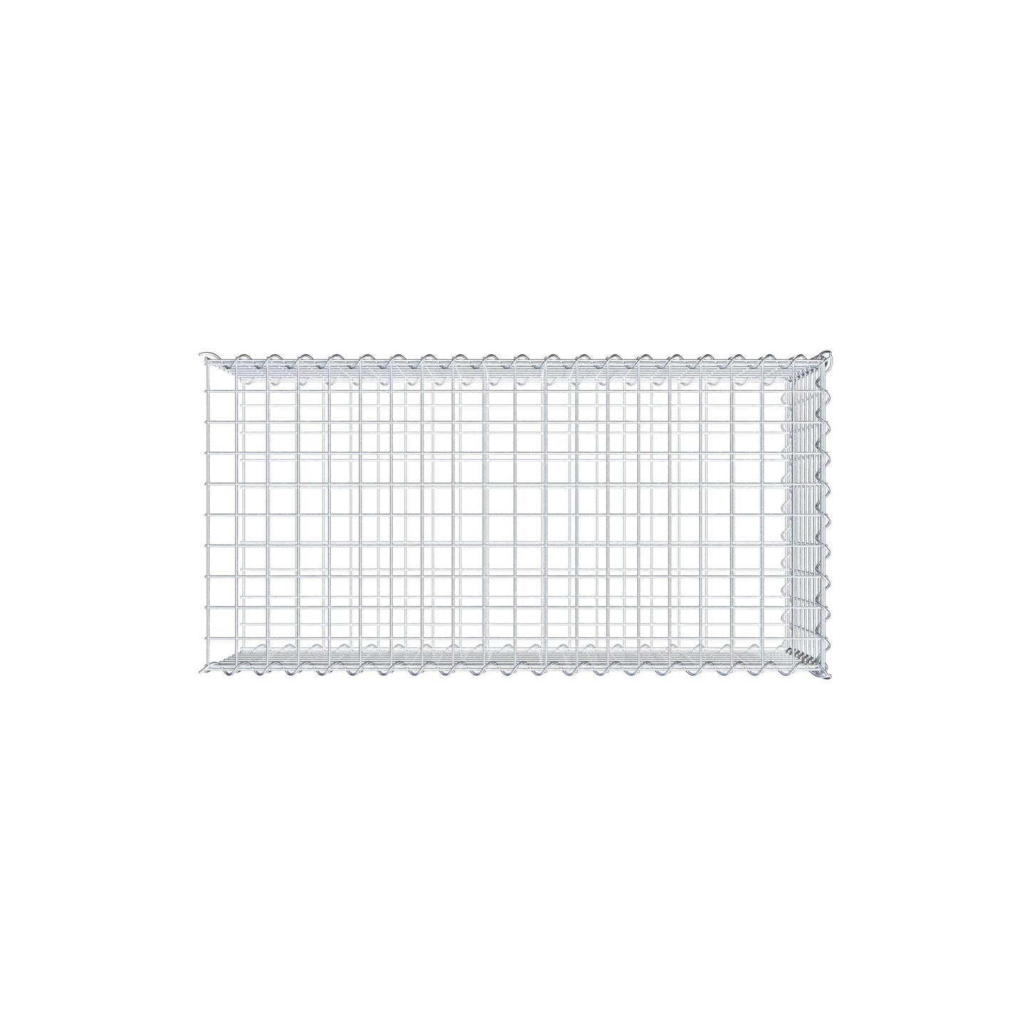 Opvokset gabion type 2 100 cm x 40 cm x 50 cm (L x H x D), maskestørrelse 5 cm x 5 cm, spiral