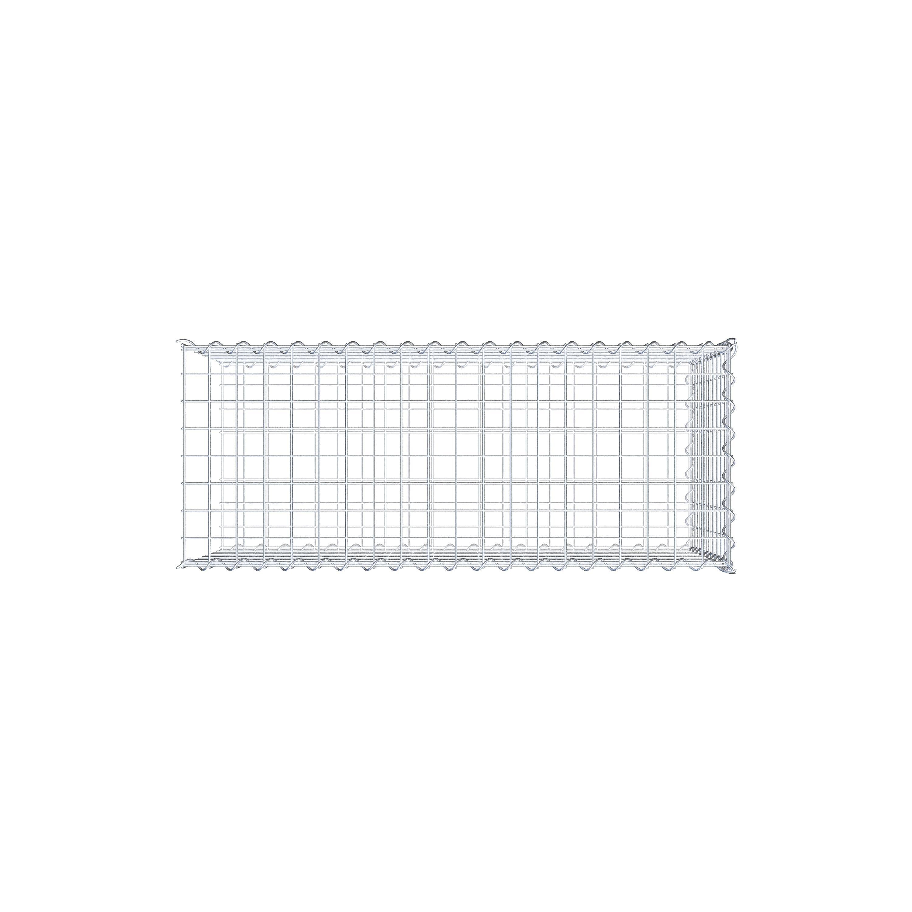 Grown-on gabion type 2 100 cm x 50 cm x 40 cm (L x H x D), mesh size 5 cm x 5 cm, spiral