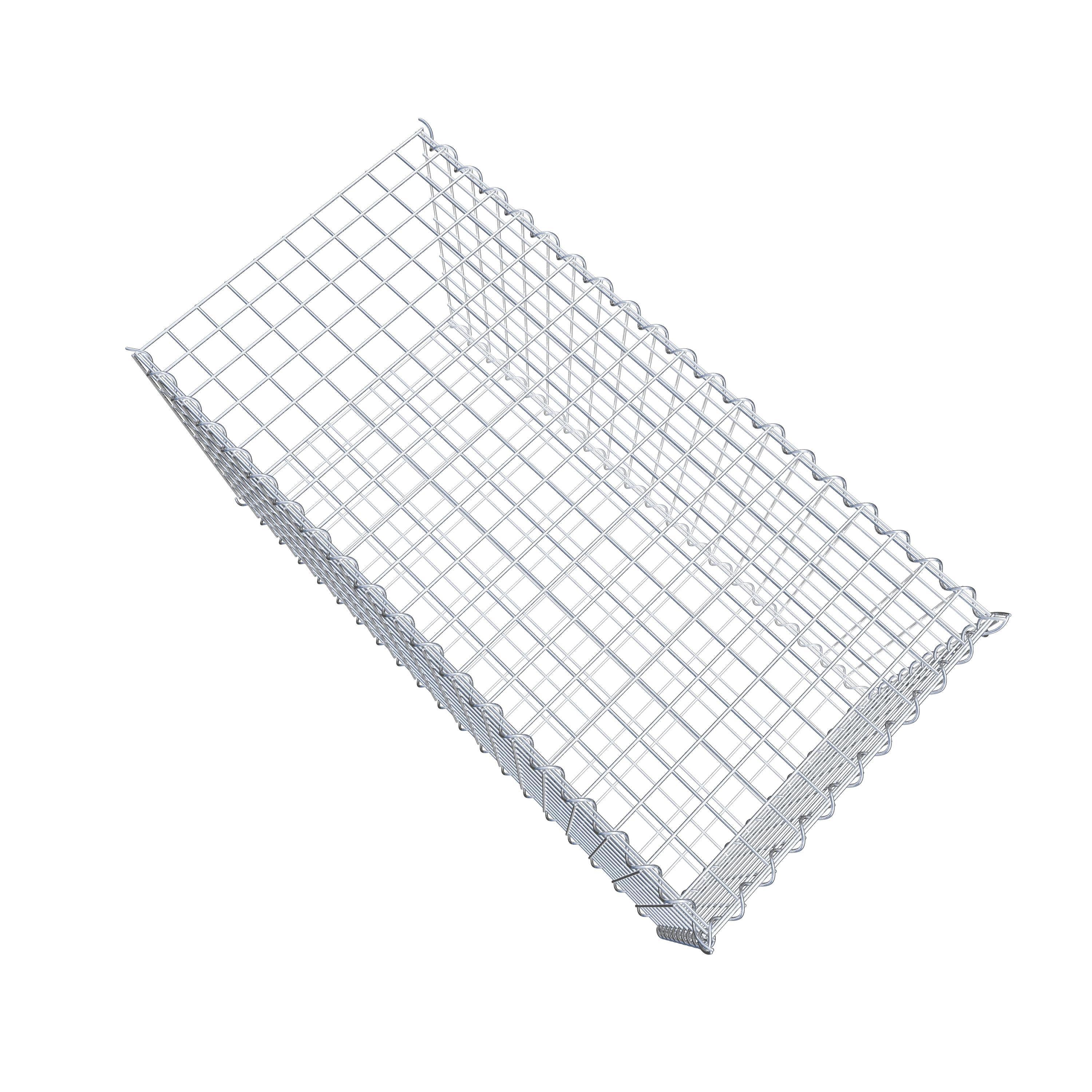 Opvokset gabion type 2 100 cm x 50 cm x 50 cm (L x H x D), maskestørrelse 5 cm x 5 cm, spiral