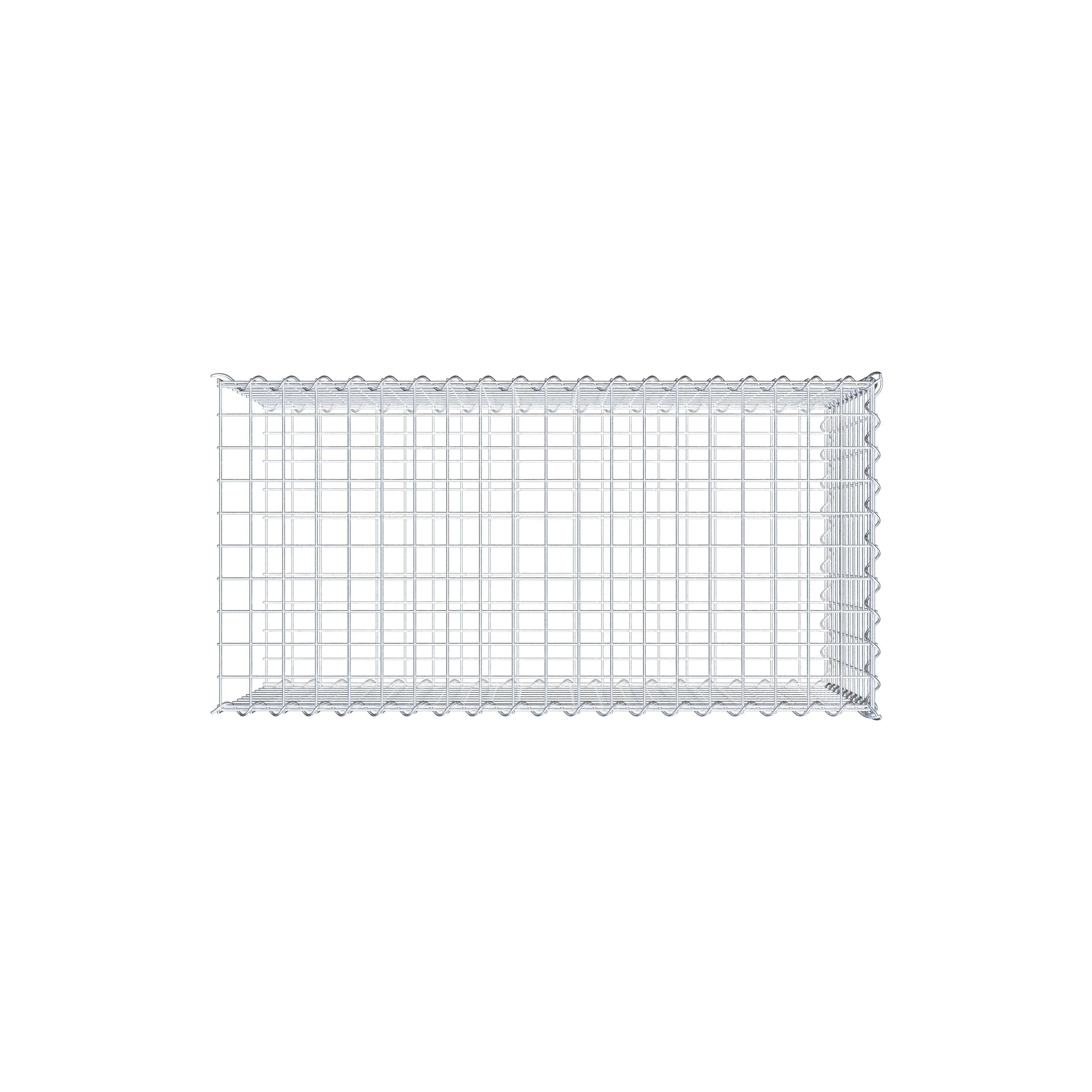 Opvokset gabion type 2 100 cm x 50 cm x 50 cm (L x H x D), maskestørrelse 5 cm x 5 cm, spiral