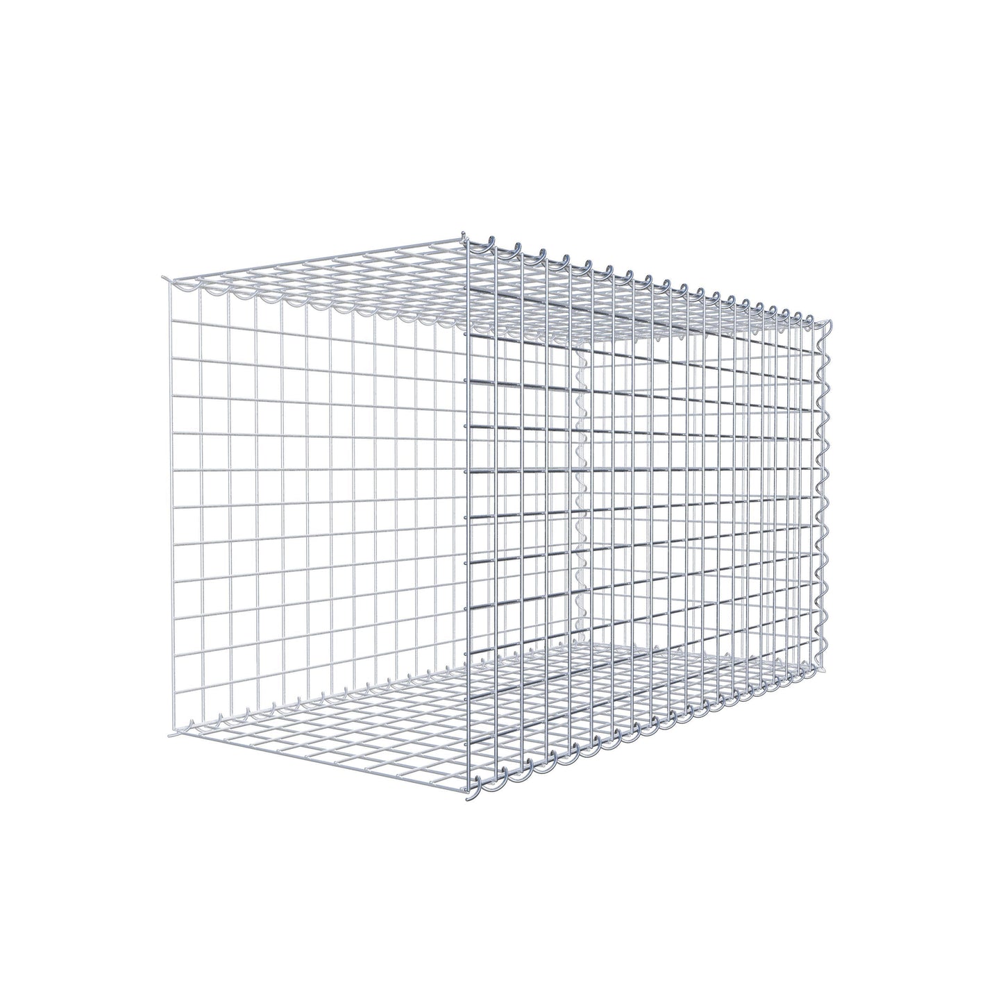 Gabion rapporté type 2 100 cm x 60 cm x 50 cm (L x H x P), mailles 5 cm x 5 cm, spirale