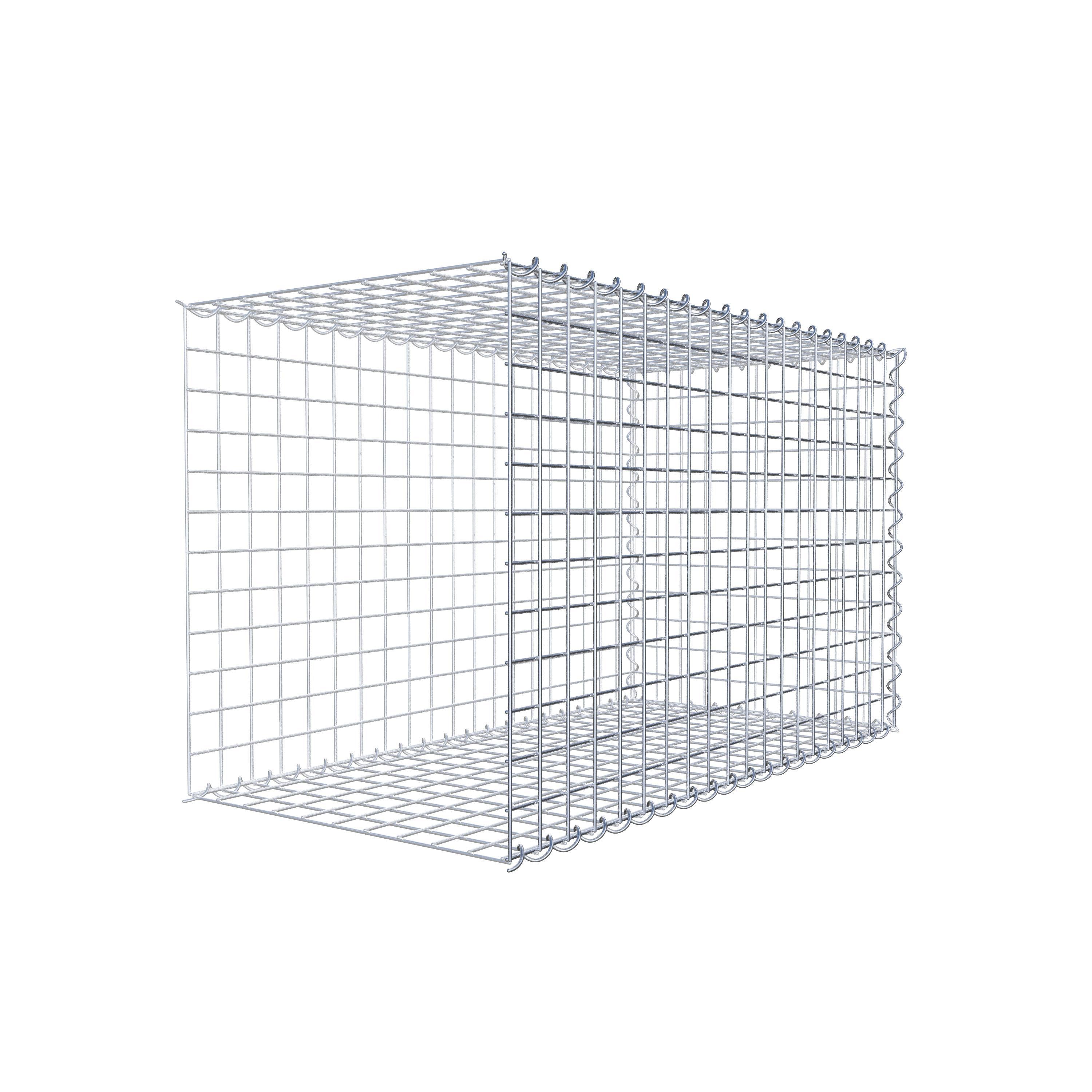 Extra gabion typ 2 100 cm x 60 cm x 50 cm (L x H x D), maskstorlek 5 cm x 5 cm, spiral