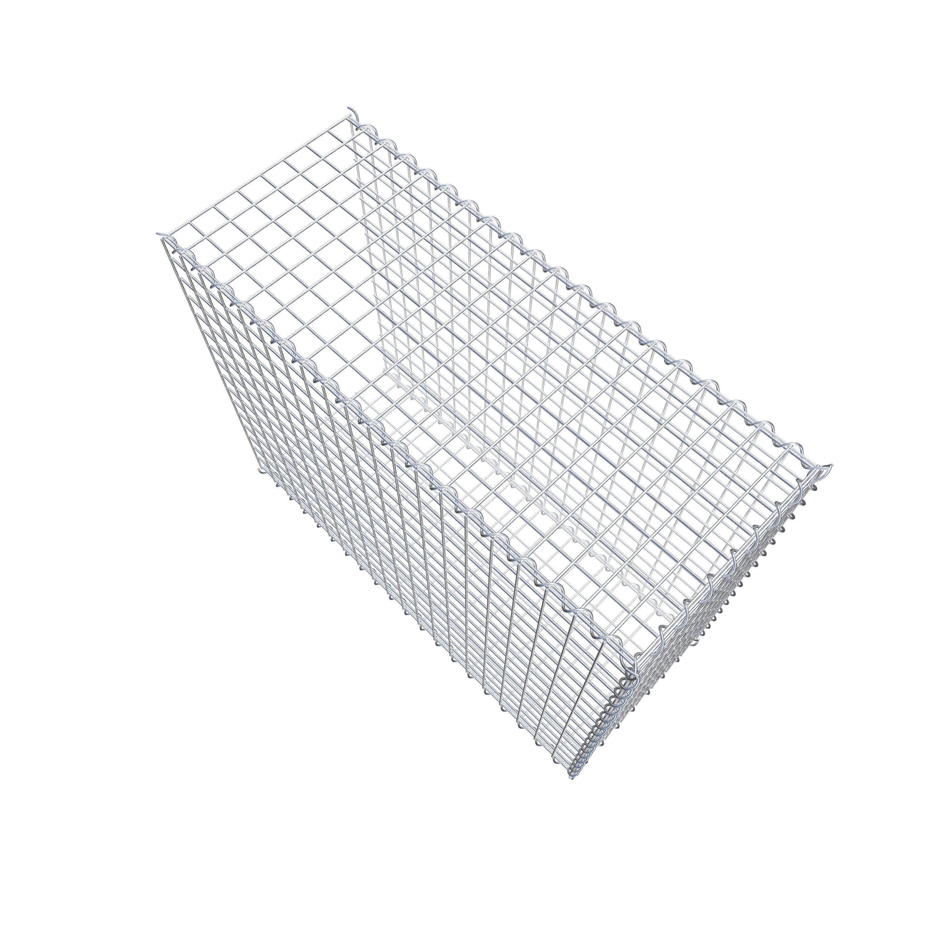 Opvokset gabion type 2 100 cm x 80 cm x 40 cm (L x H x D), maskestørrelse 5 cm x 5 cm, spiral