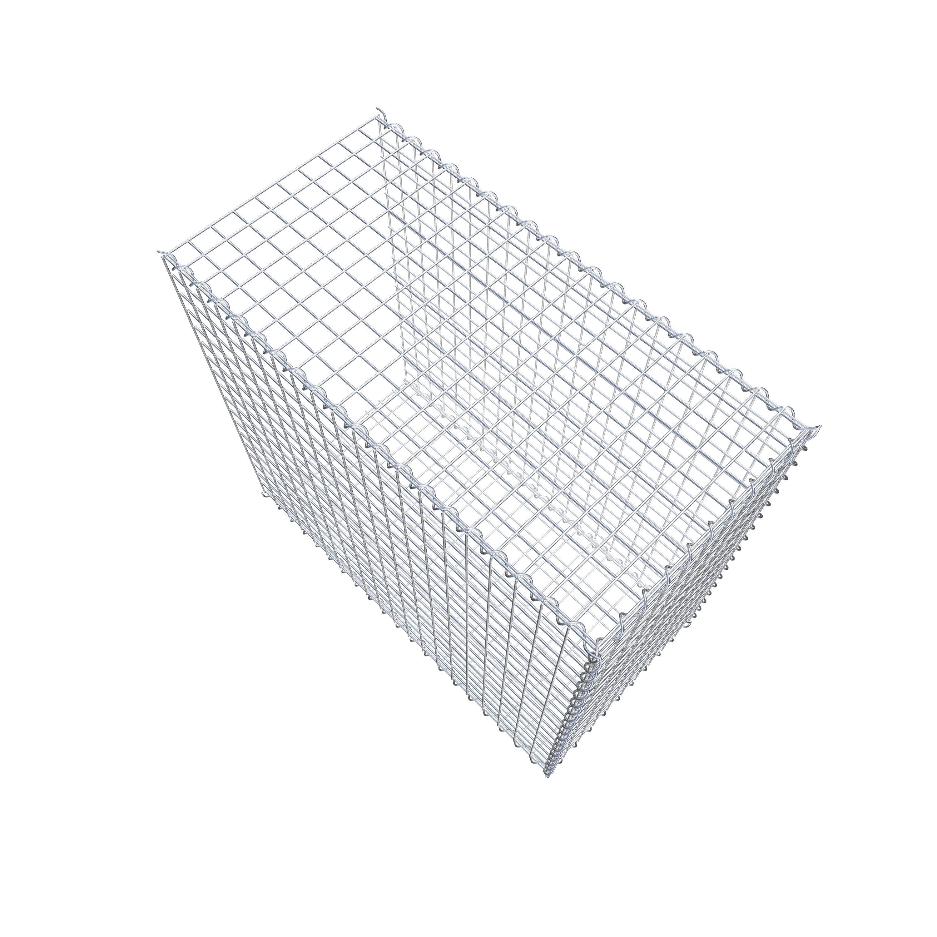 Opvokset gabion type 2 100 cm x 90 cm x 50 cm (L x H x D), maskestørrelse 5 cm x 5 cm, spiral