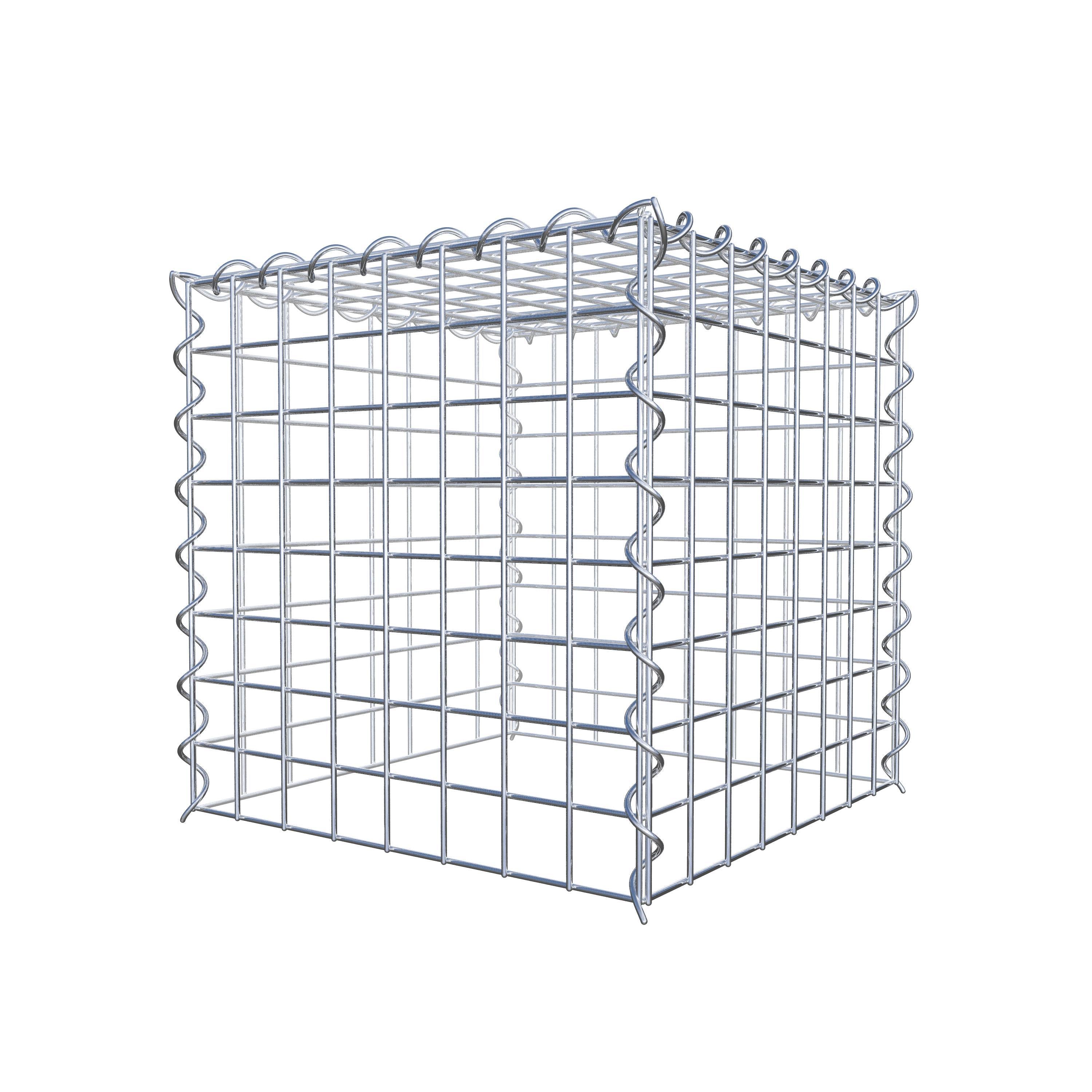 Opvokset gabion type 3 40 cm x 40 cm x 40 cm (L x H x D), maskestørrelse 5 cm x 5 cm, spiral