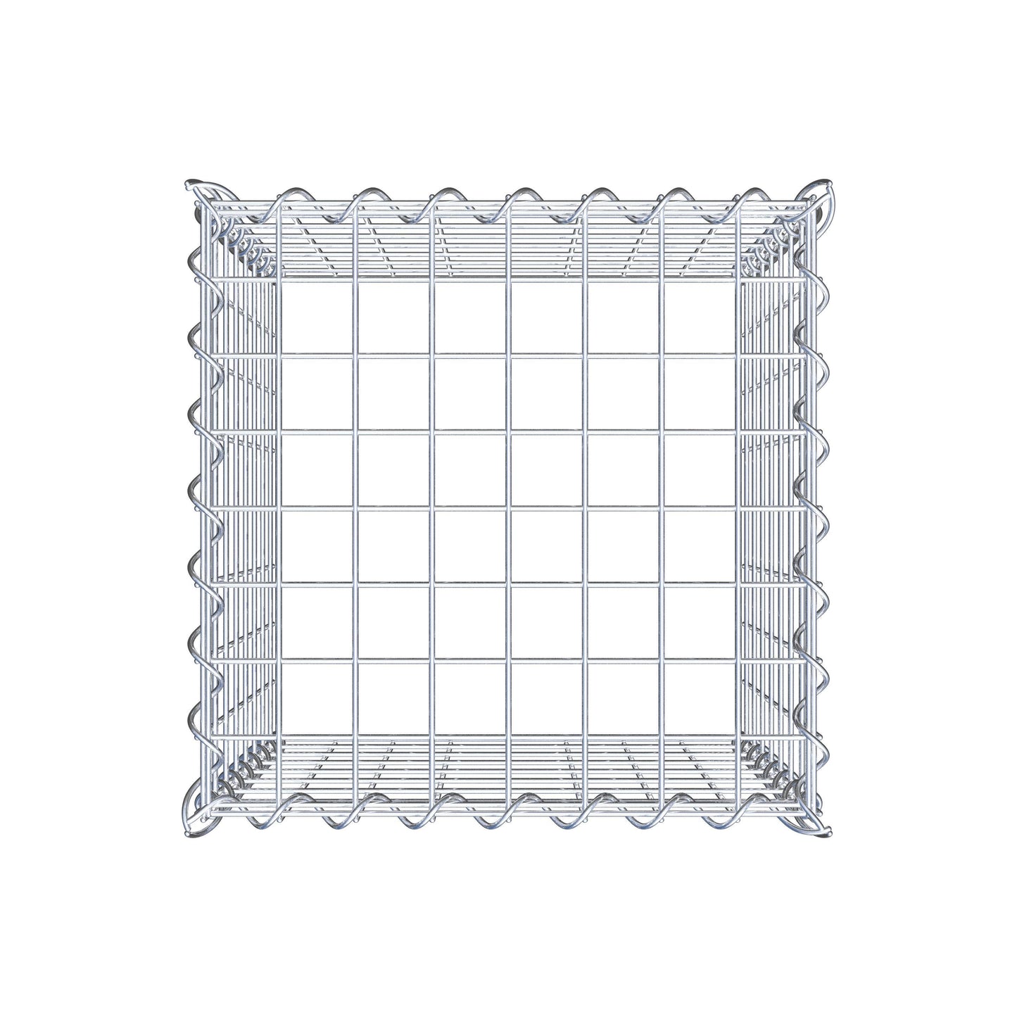 Anbaugabione Typ 3 40 cm x 40 cm x 40 cm (L x H x T), Maschenweite 5 cm x 5 cm, Spirale