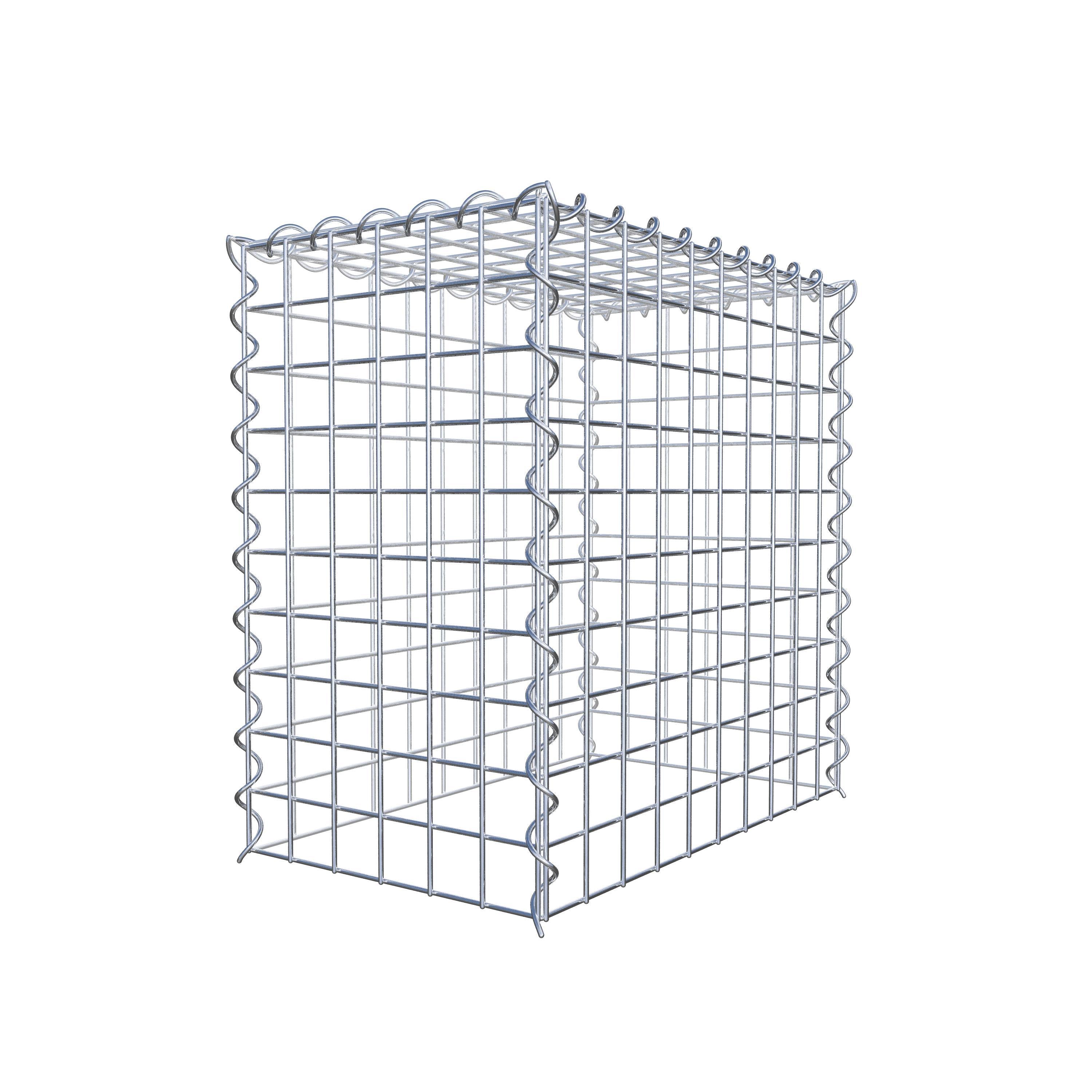 Gabião tipo 3 50 cm x 50 cm x 30 cm (C x A x P), malhagem 5 cm x 5 cm, espiral