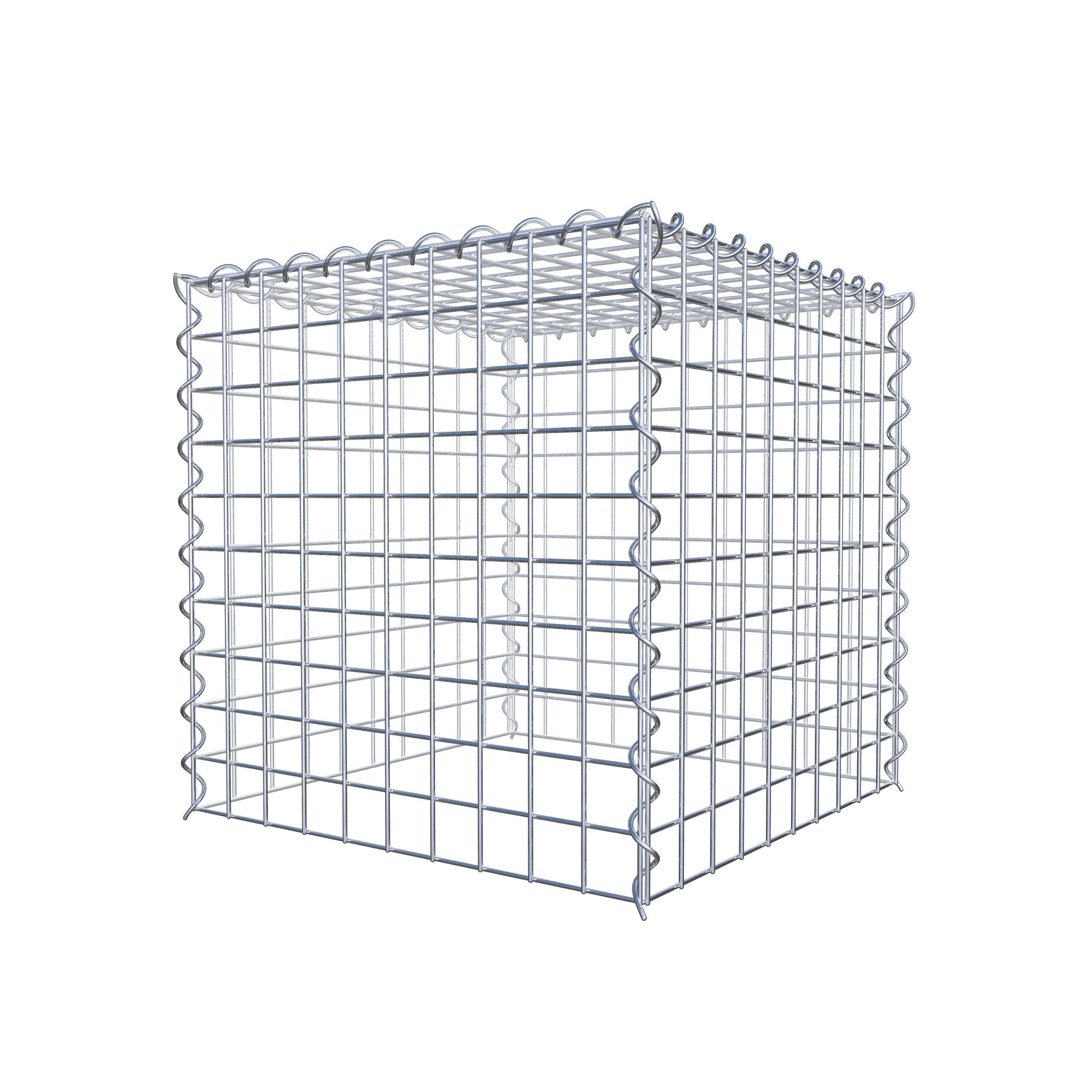 Gabião tipo 3 50 cm x 50 cm x 50 cm (C x A x P), malhagem 5 cm x 5 cm, espiral