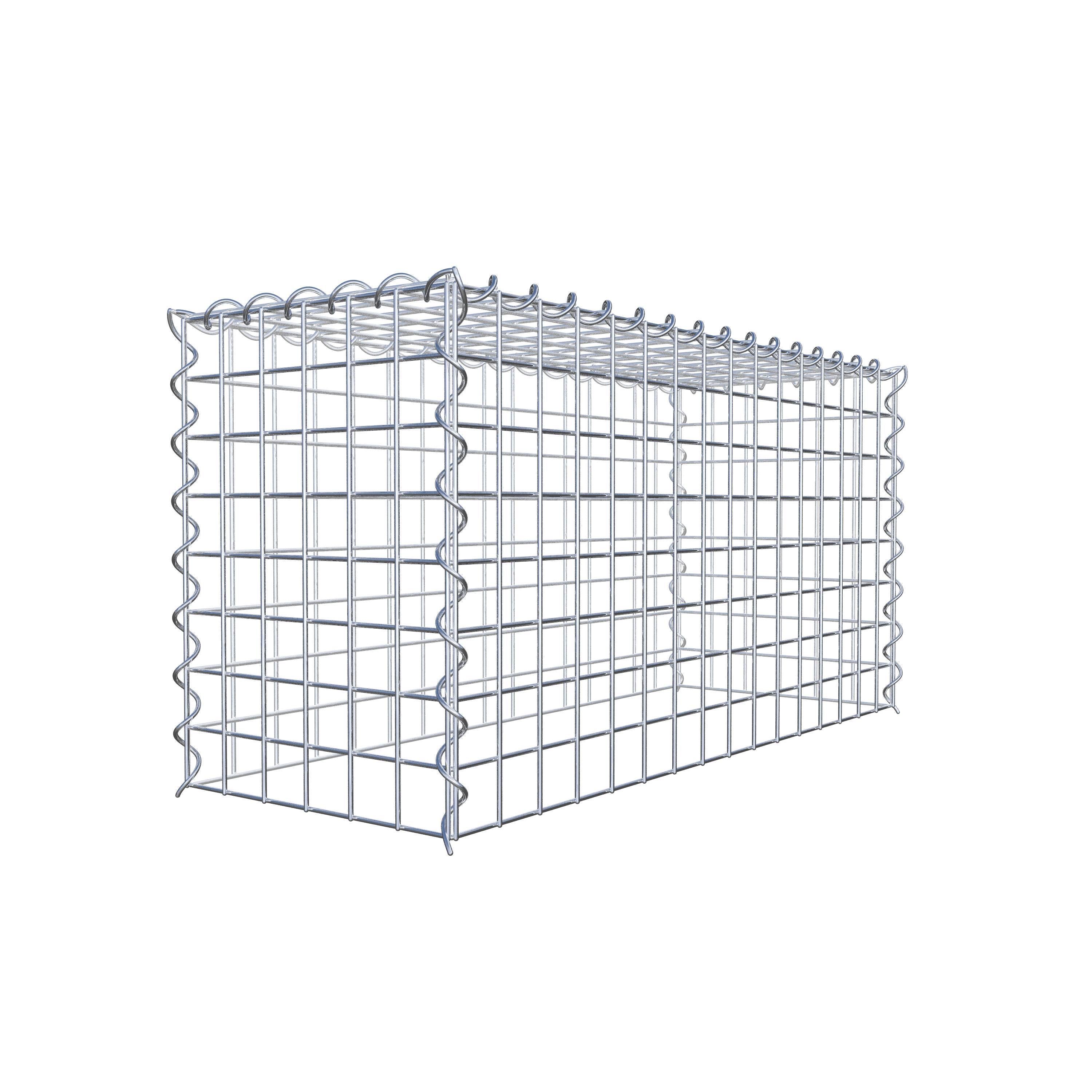 Opvokset gabion type 3 80 cm x 40 cm x 30 cm (L x H x D), maskestørrelse 5 cm x 5 cm, spiral