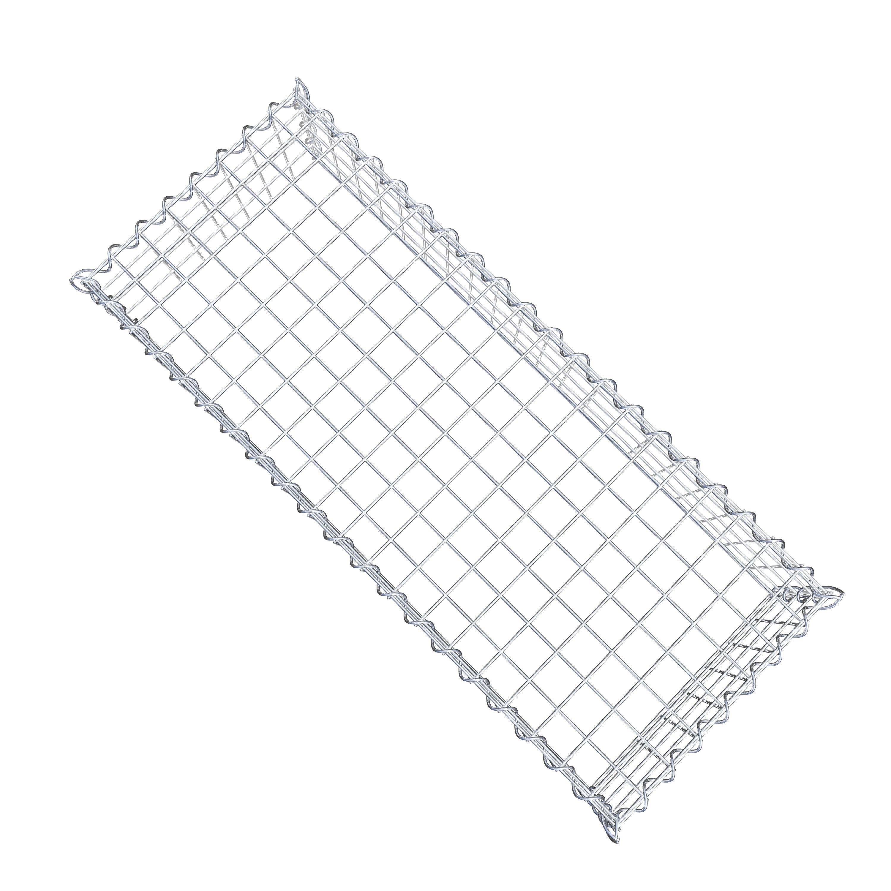 Opvokset gabion type 3 100 cm x 20 cm x 40 cm (L x H x D), maskestørrelse 5 cm x 5 cm, spiral