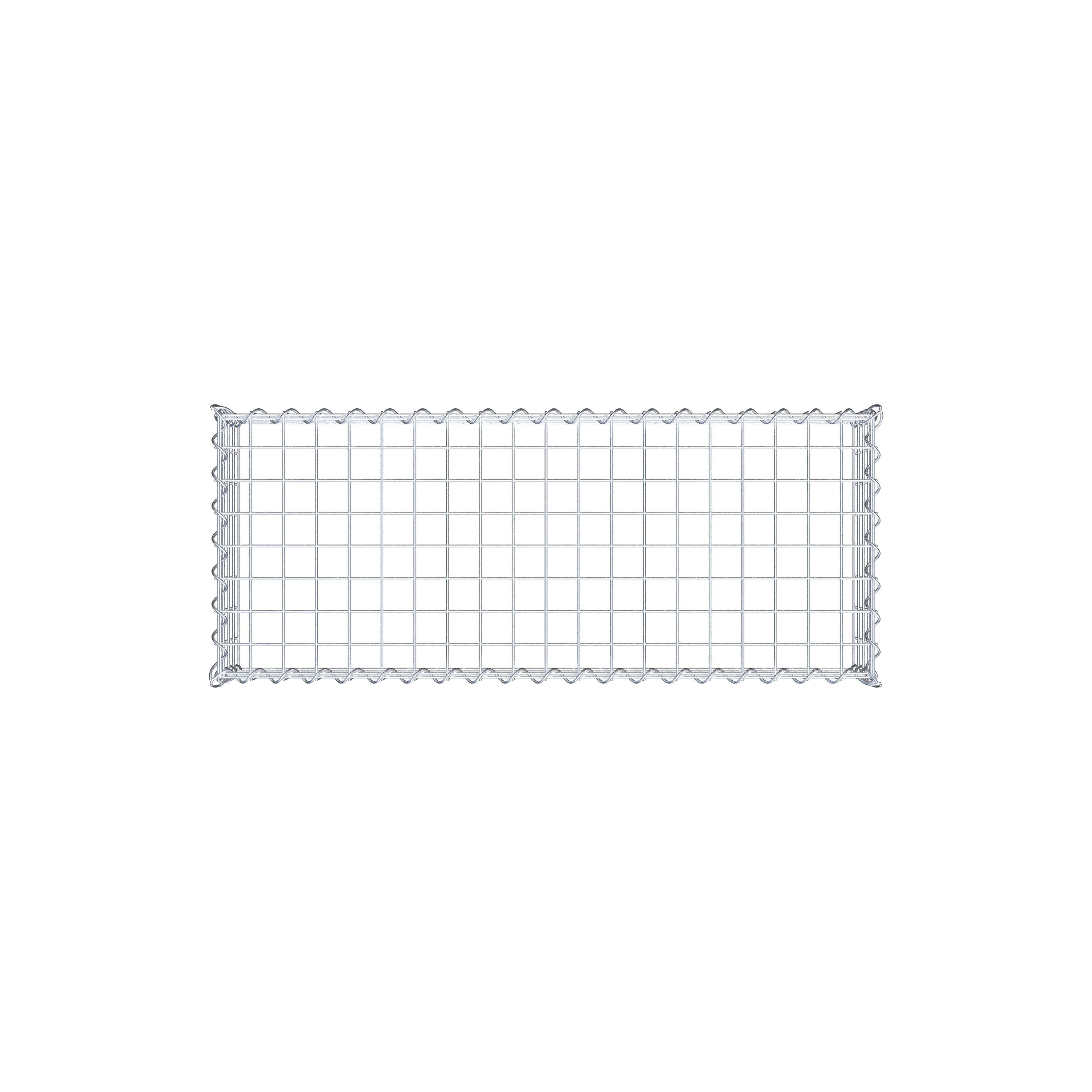 Opvokset gabion type 3 100 cm x 20 cm x 40 cm (L x H x D), maskestørrelse 5 cm x 5 cm, spiral