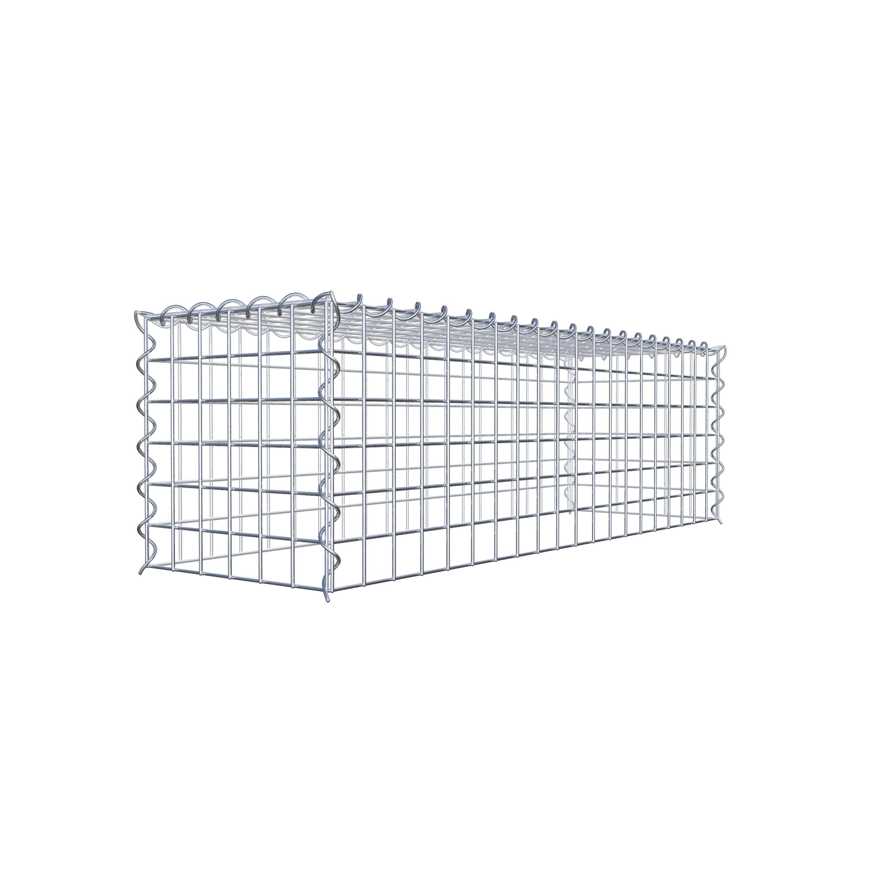 Opvokset gabion type 3 100 cm x 30 cm x 30 cm (L x H x D), maskestørrelse 5 cm x 5 cm, spiral