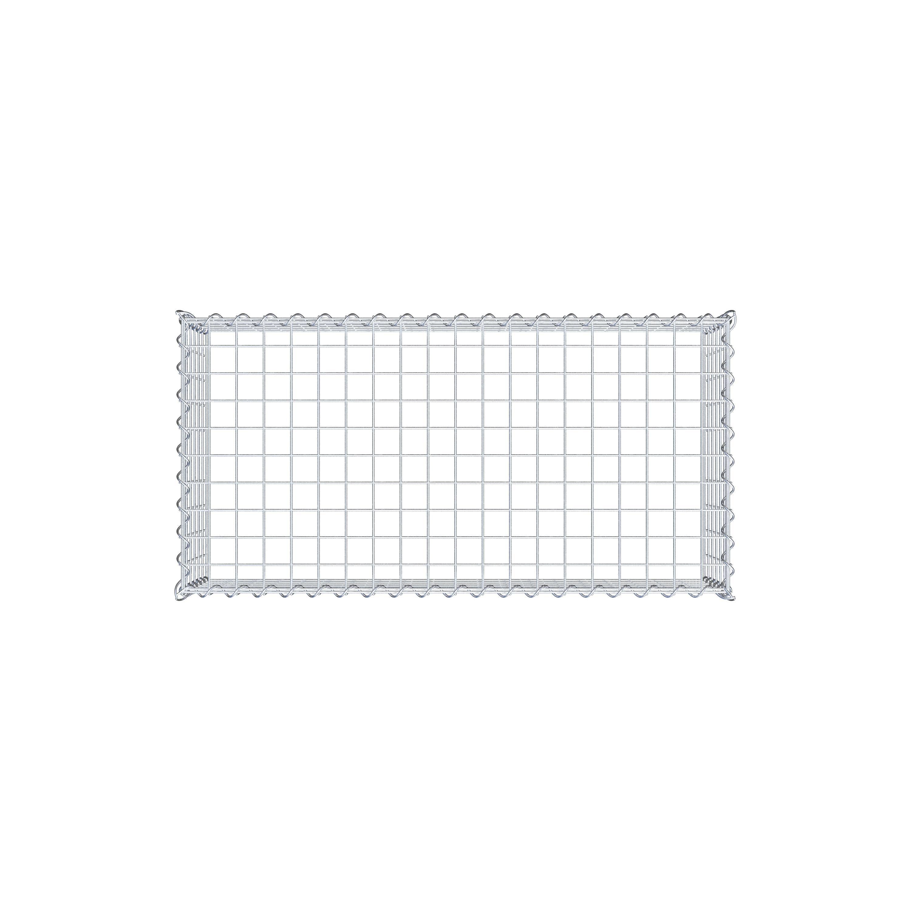 Opvokset gabion type 3 100 cm x 30 cm x 50 cm (L x H x D), maskestørrelse 5 cm x 5 cm, spiral