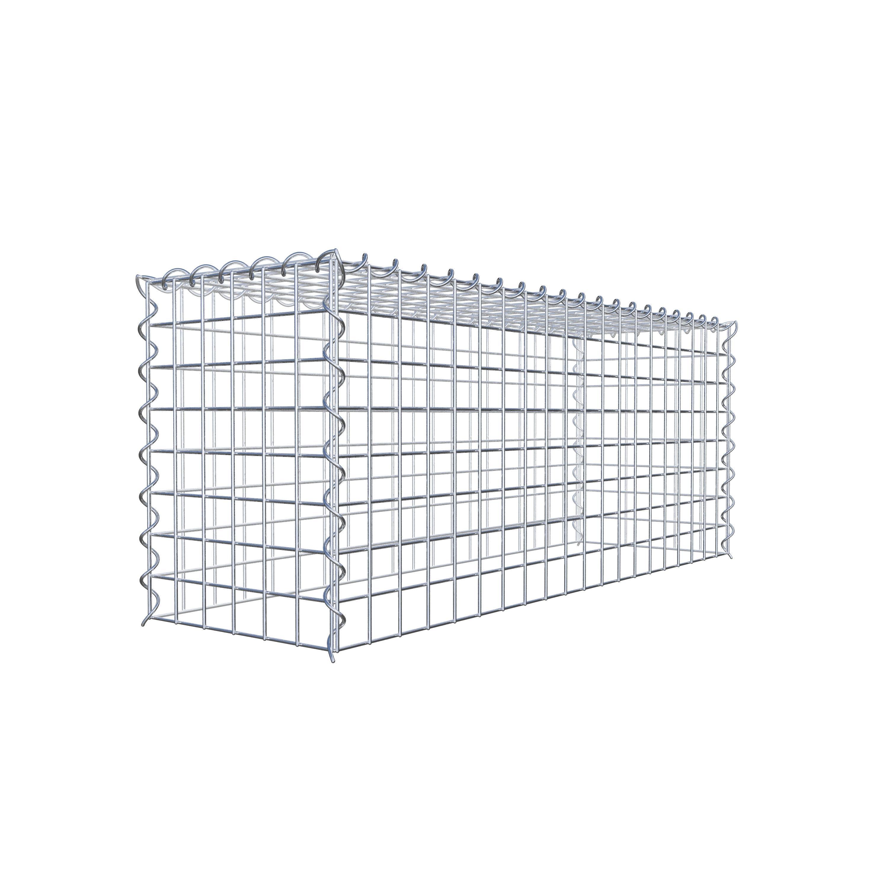 Opvokset gabion type 3 100 cm x 40 cm x 30 cm (L x H x D), maskestørrelse 5 cm x 5 cm, spiral