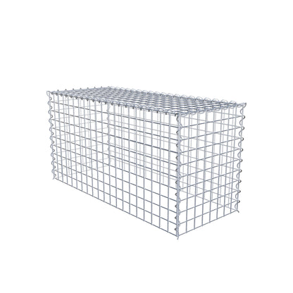 Grown-on gabion type 3 100 cm x 50 cm x 40 cm (L x H x D), mesh size 5 cm x 5 cm, spiral