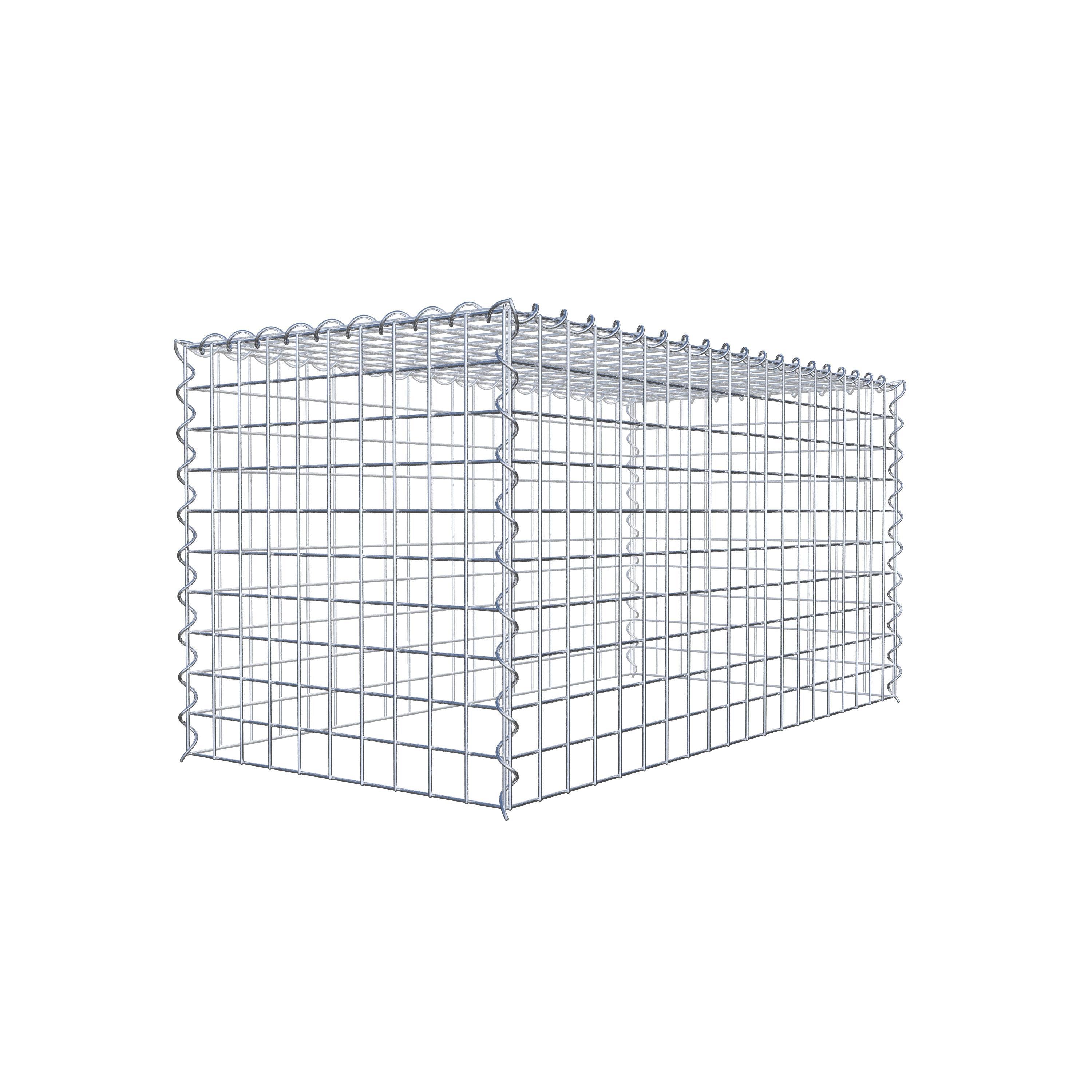 Opvokset gabion type 3 100 cm x 50 cm x 50 cm (L x H x D), maskestørrelse 5 cm x 5 cm, spiral