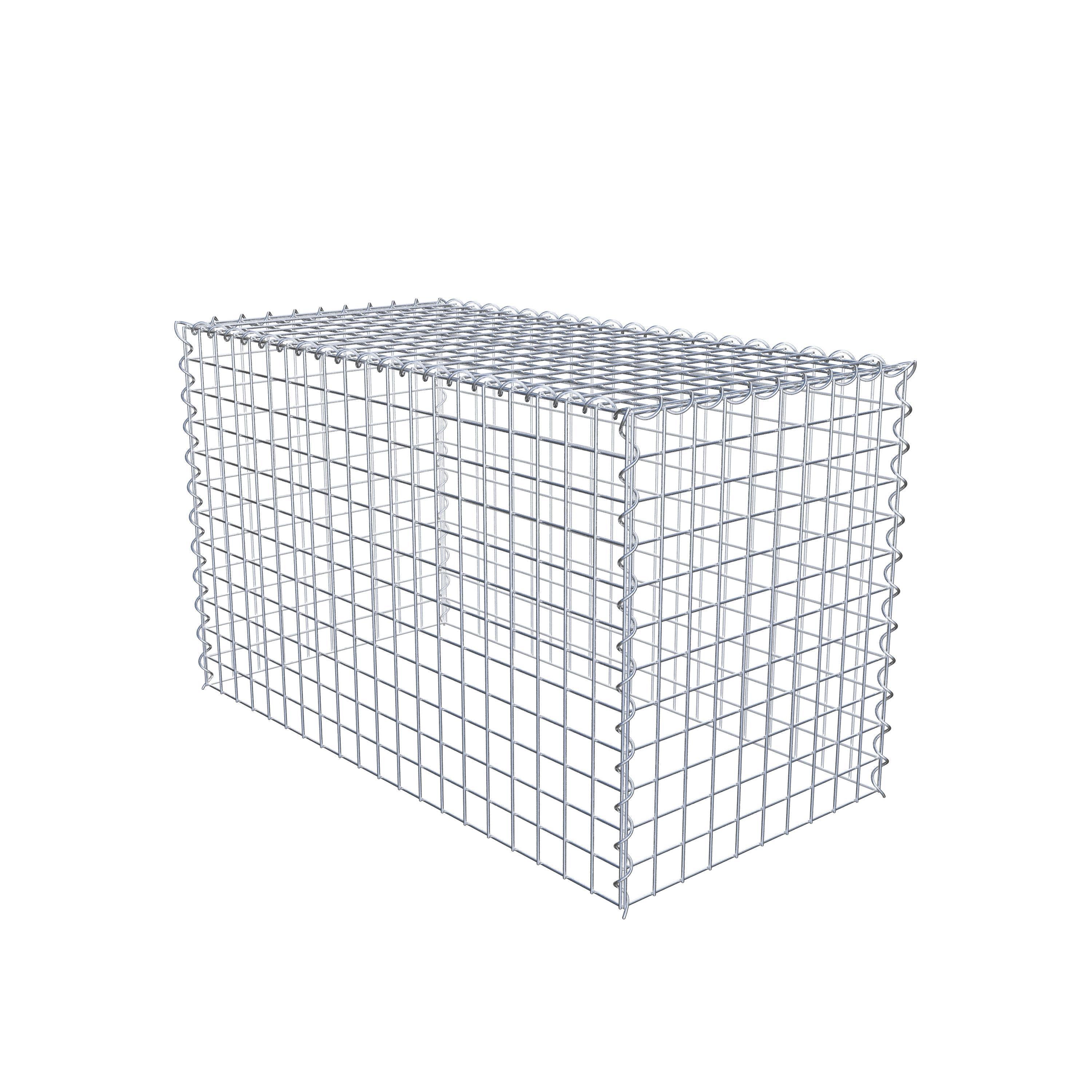 Opvokset gabion type 3 100 cm x 60 cm x 50 cm (L x H x D), maskestørrelse 5 cm x 5 cm, spiral