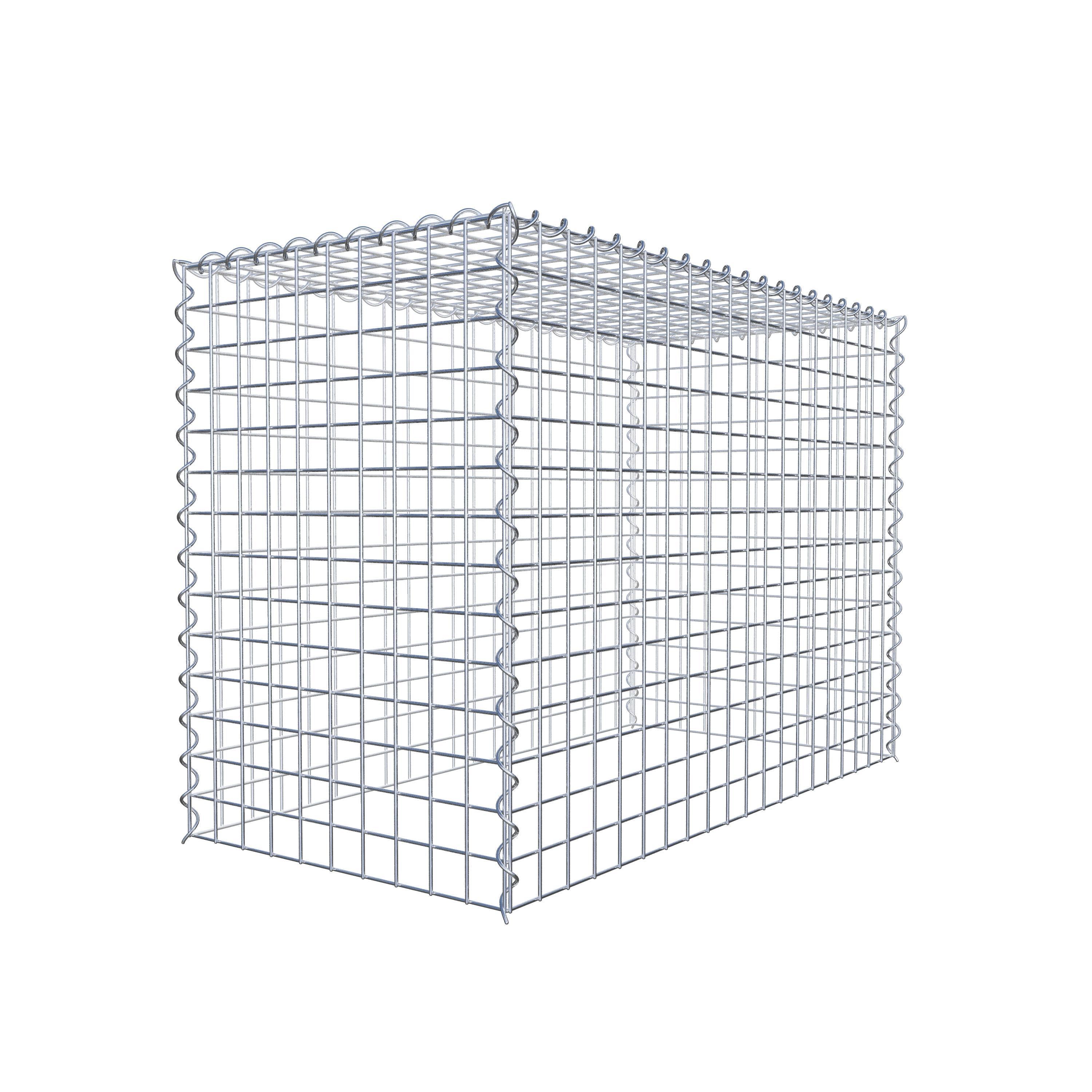 Opvokset gabion type 3 100 cm x 70 cm x 50 cm (L x H x D), maskestørrelse 5 cm x 5 cm, spiral