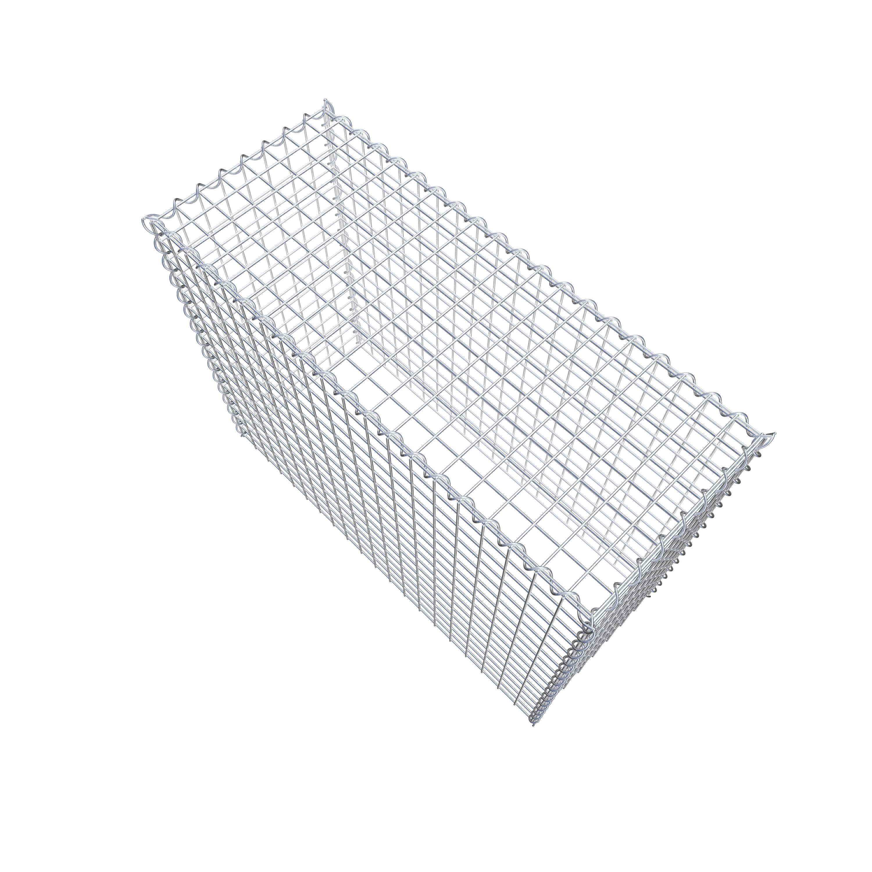 Gabião Tipo 3 100 cm x 80 cm x 40 cm (C x A x P), malhagem 5 cm x 5 cm, espiral