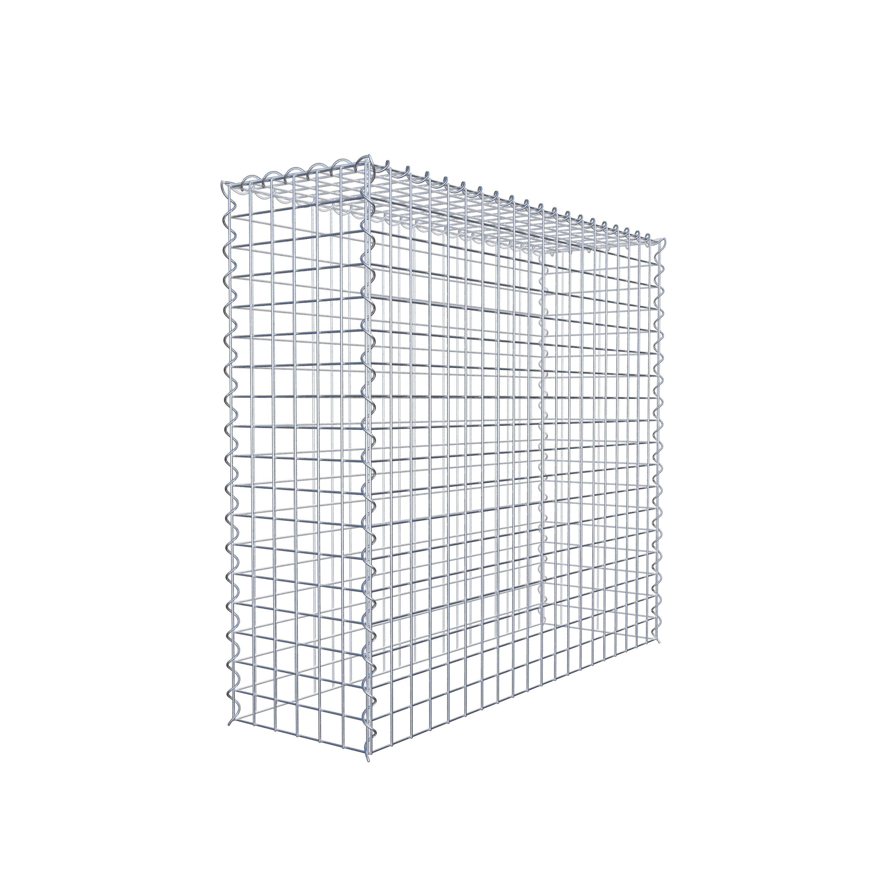 Gabião tipo 3 100 cm x 90 cm x 30 cm (C x A x P), malhagem 5 cm x 5 cm, espiral