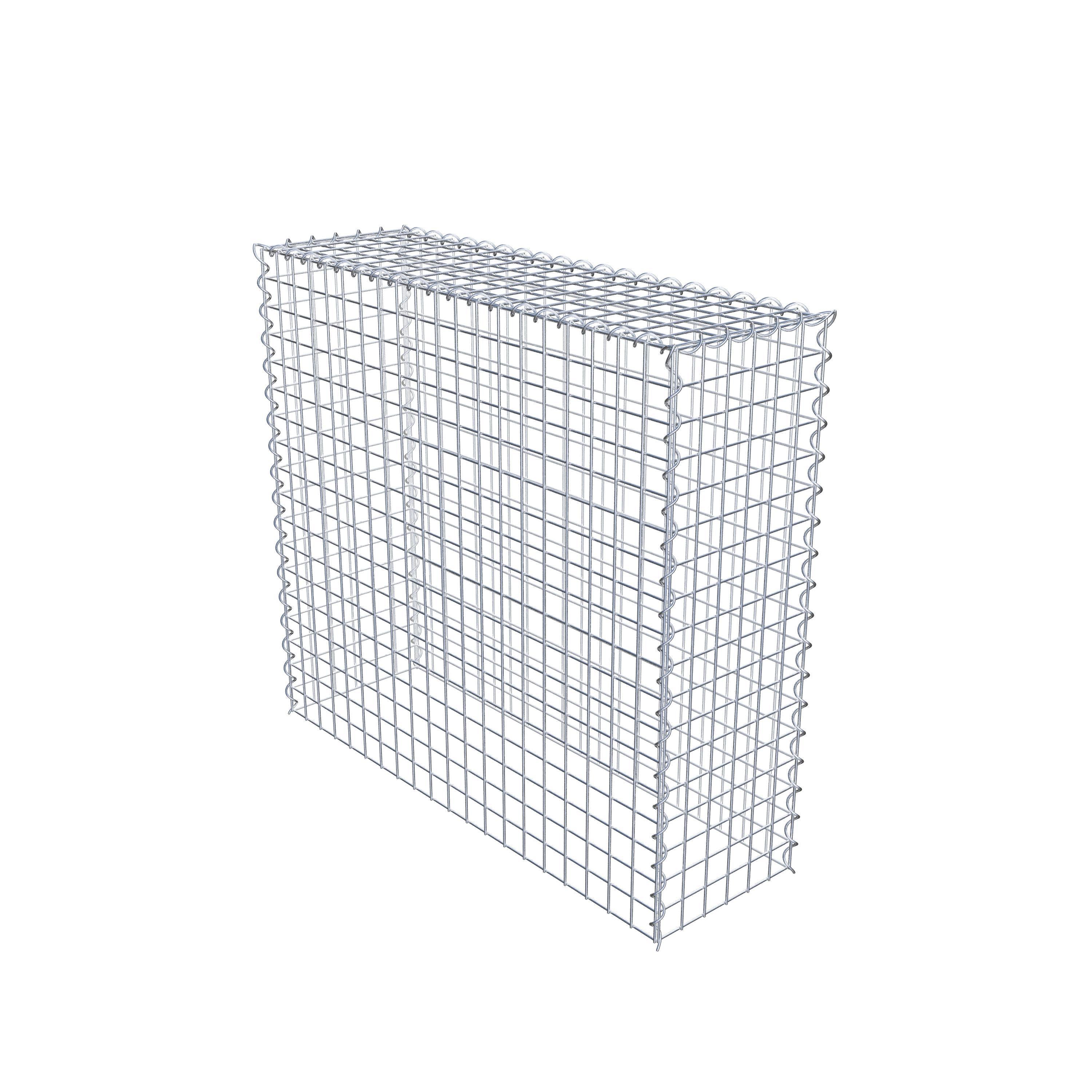 Grown-on gabion type 3 100 cm x 90 cm x 30 cm (L x H x D), mesh size 5 cm x 5 cm, spiral