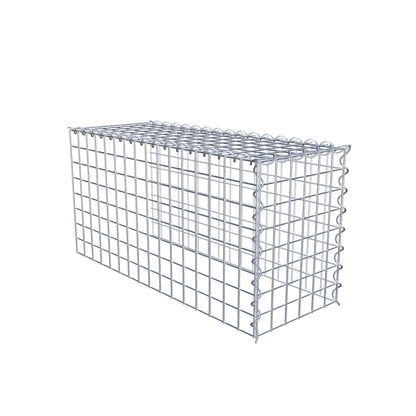 Grown-on gabion type 4 80 cm x 40 cm x 30 cm (L x H x D), mesh size 5 cm x 5 cm, spiral