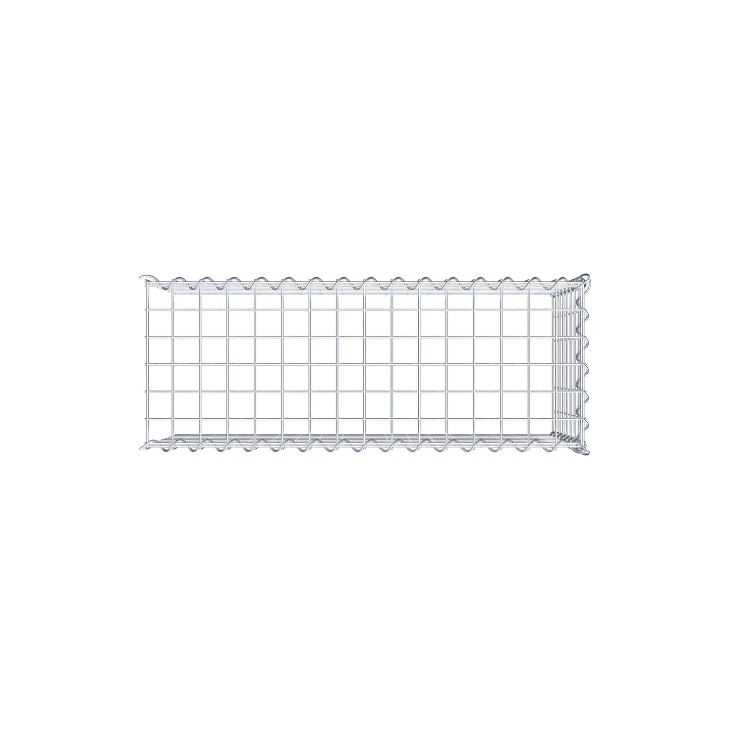 Grown-on gabion type 4 80 cm x 40 cm x 30 cm (L x H x D), mesh size 5 cm x 5 cm, spiral