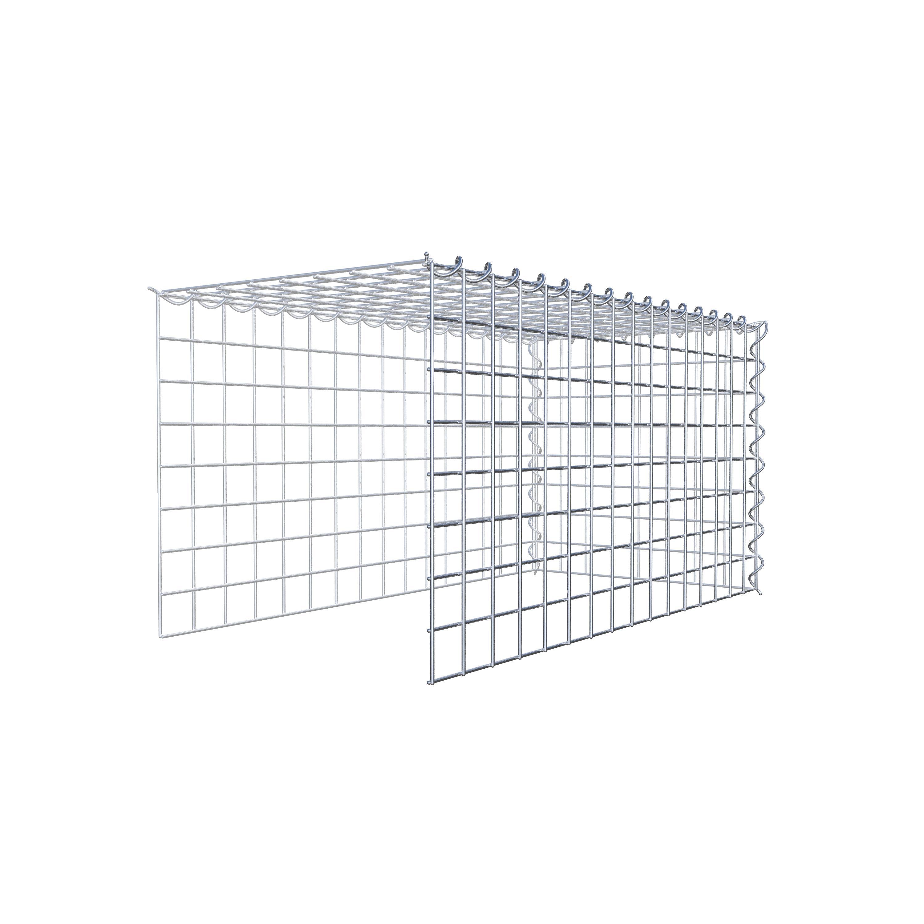 Grown-on gabion type 4 80 cm x 40 cm x 40 cm (L x H x D), mesh size 5 cm x 5 cm, spiral